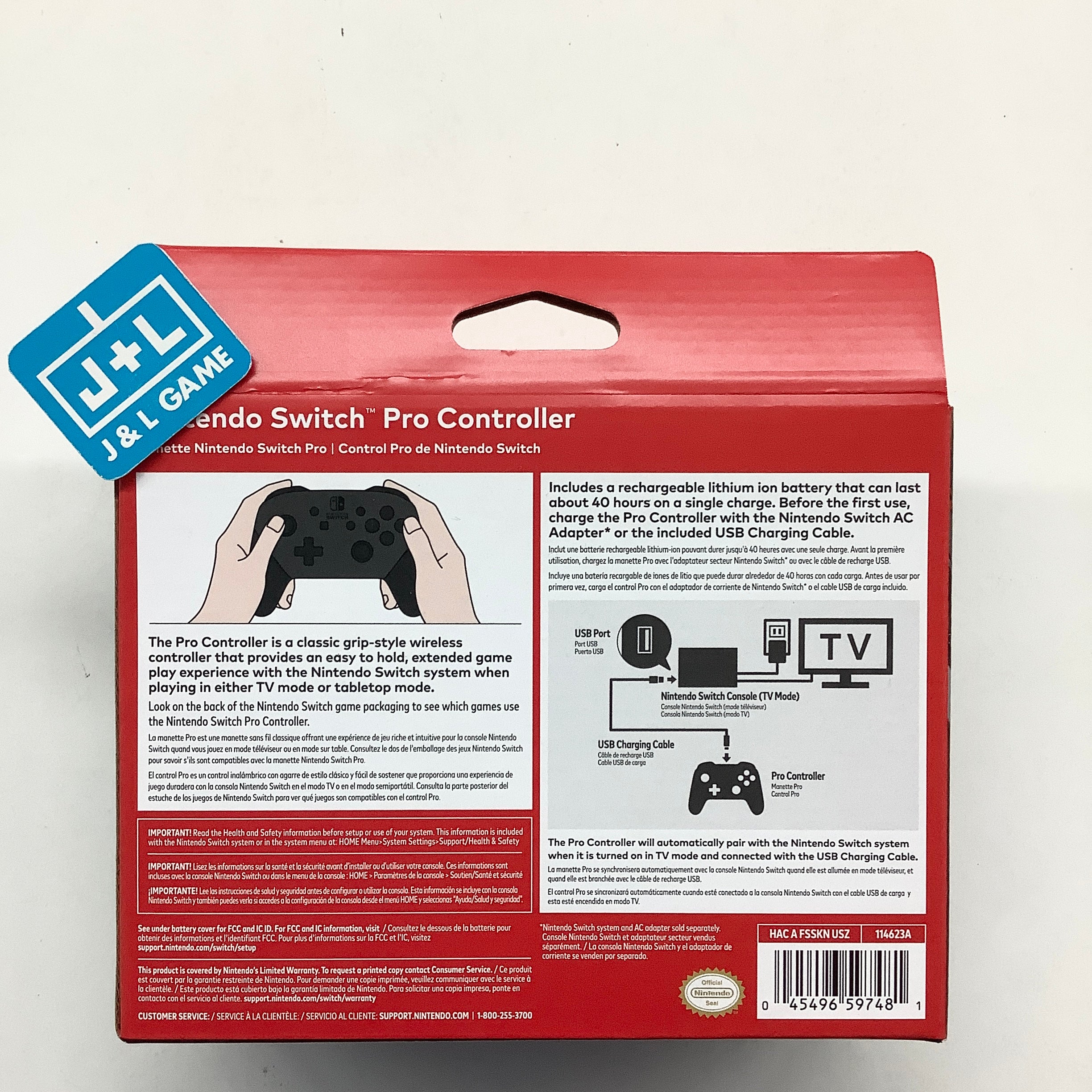Nintendo Switch Pro Controller (Monster Hunter Rise Edition) - (NSW) Nintendo Switch Accessories Nintendo   