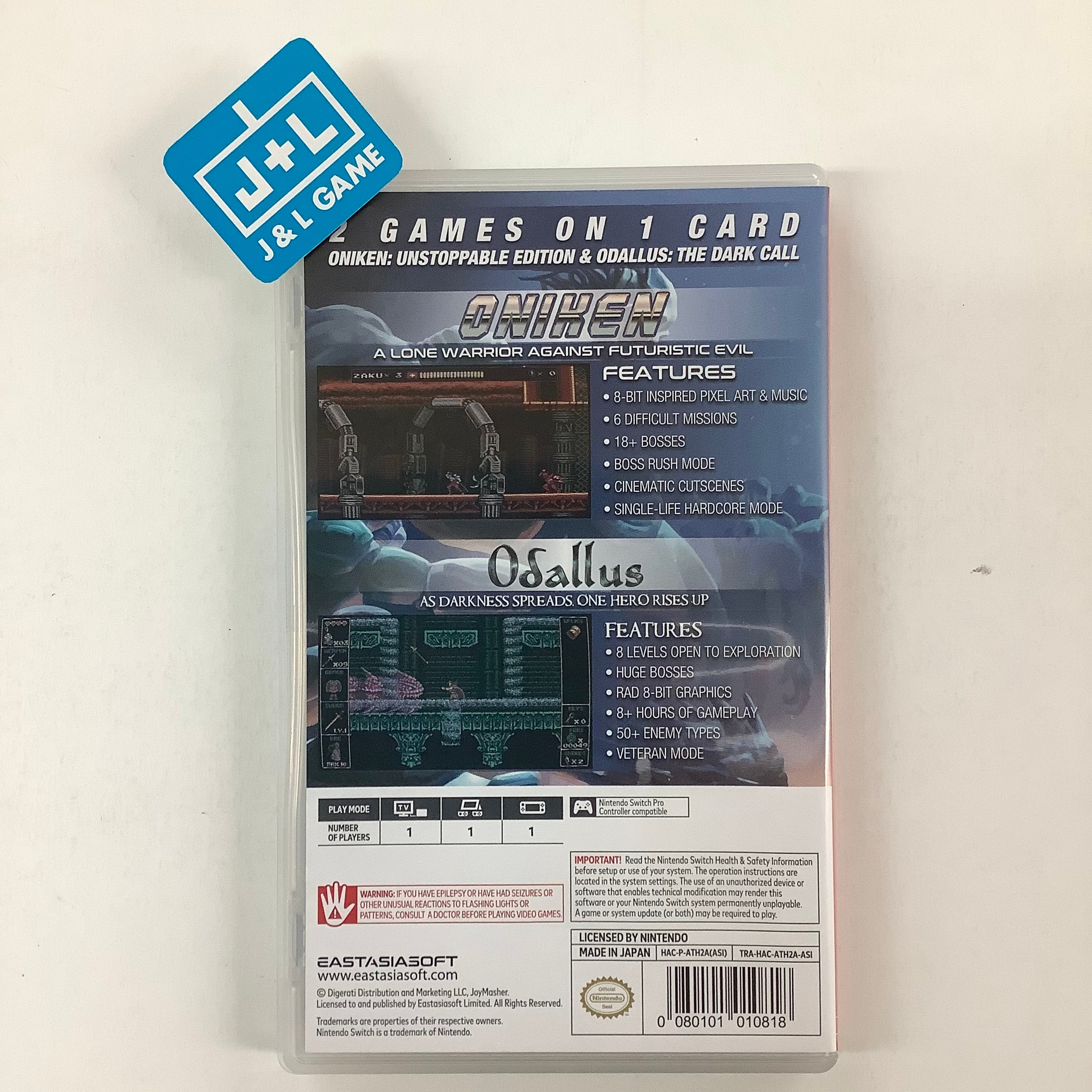 Oniken + Odallus Collection - (NSW) Nintendo Switch [Pre-Owned] (Asia Import) Video Games EastAsiaSoft   