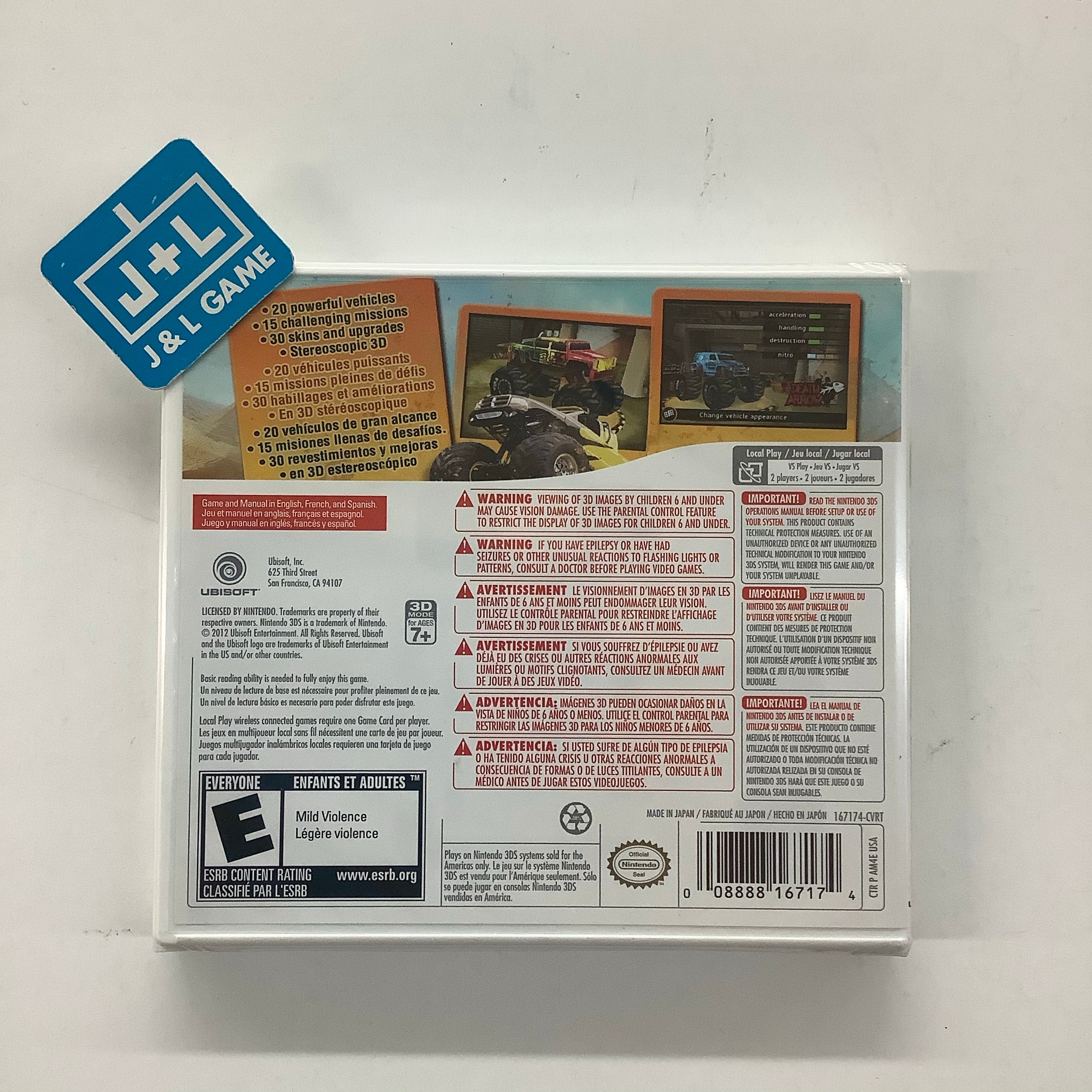 Monster 4x4 3D - Nintendo 3DS Video Games Ubisoft   