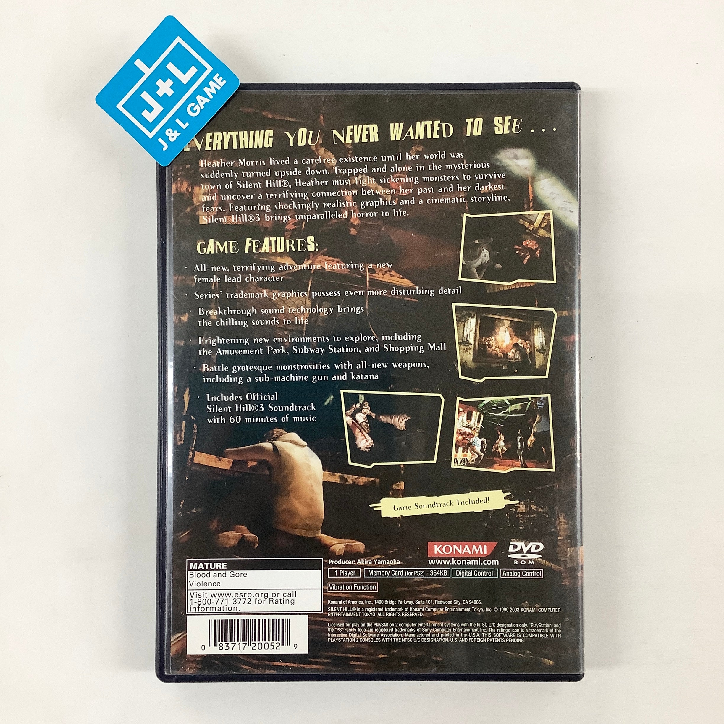 Silent Hill 3 - (PS2) PlayStation 2 [Pre-Owned] Video Games Konami   