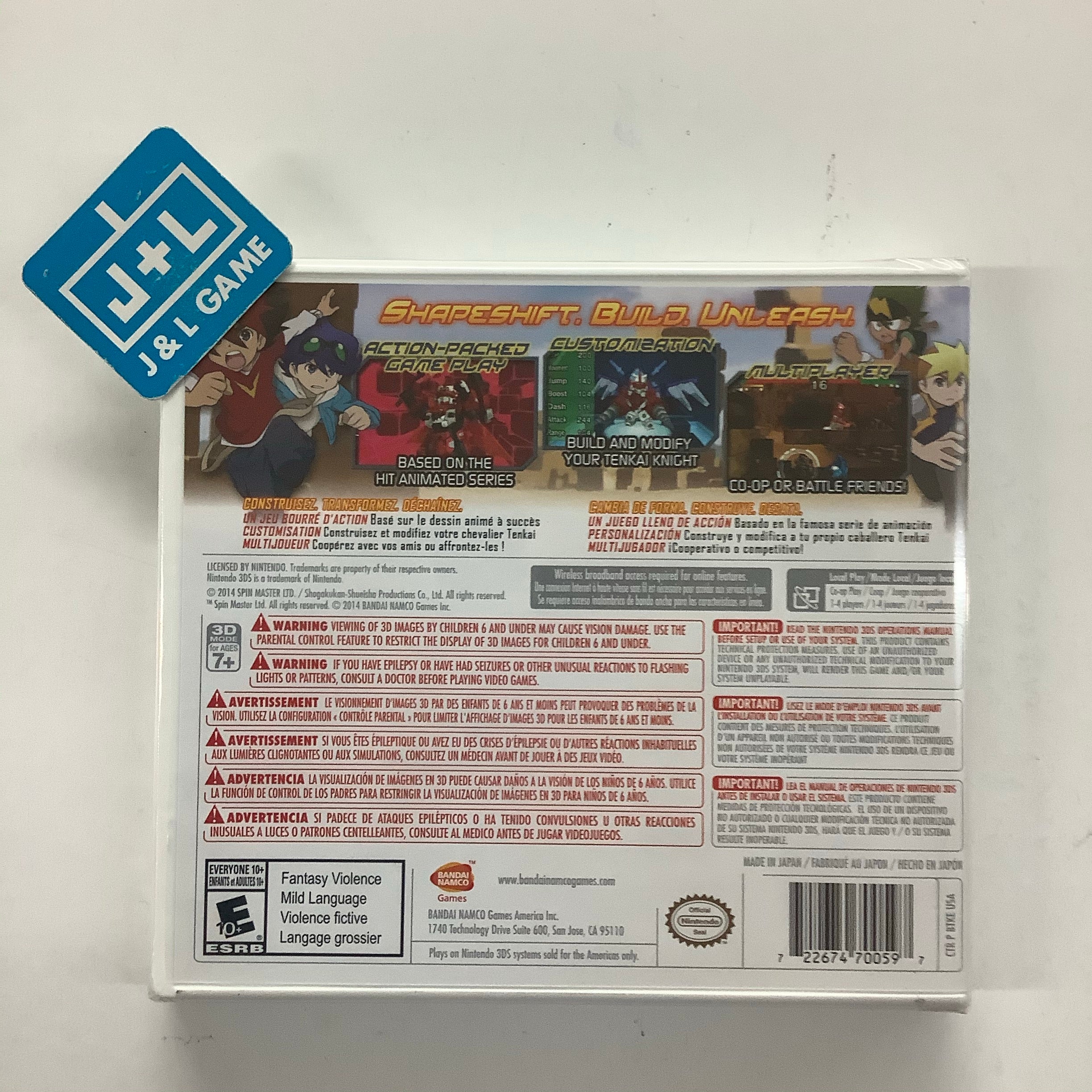 Tenkai Knights: Brave Battle - Nintendo 3DS Video Games Bandai Namco Games   