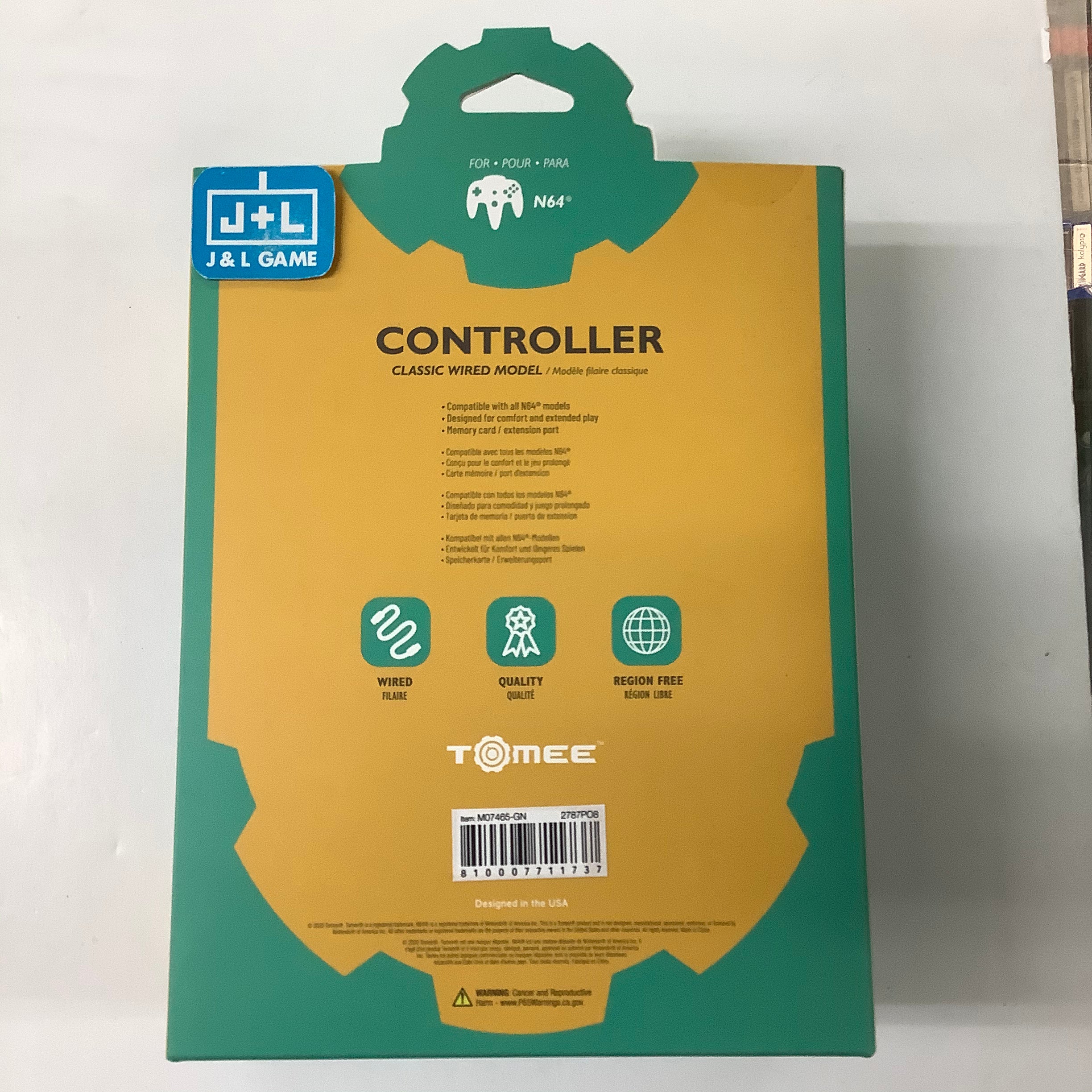 Tomee N64 Wired Controller (Green) - (N64) Nintendo 64 Accessories Tomee   