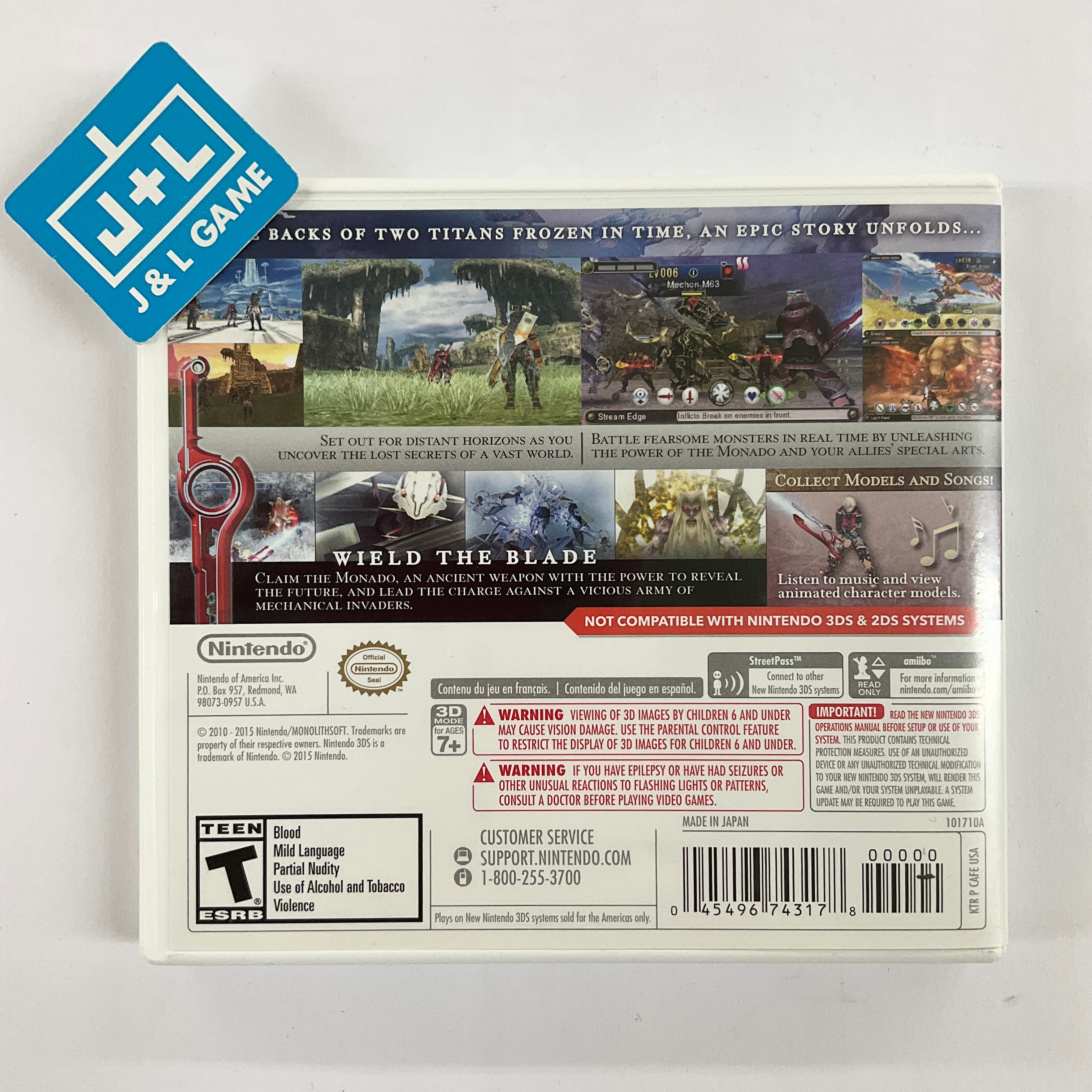 Xenoblade Chronicles 3D - Nintendo 3DS [Pre-Owned] Video Games Nintendo   