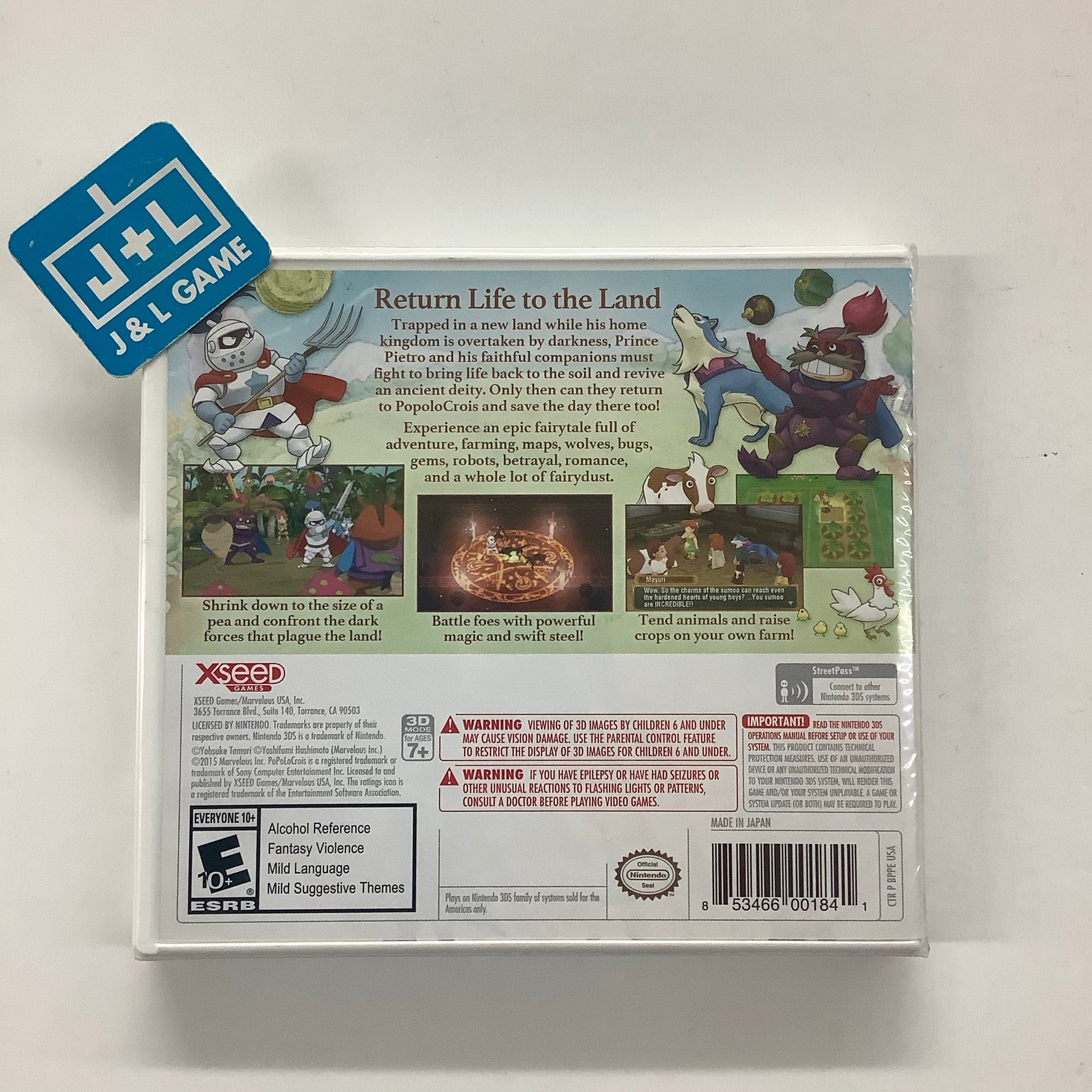 Return to PopoloCrois: A Story of Seasons Fairytale - Nintendo 3DS Video Games XSEED Games   