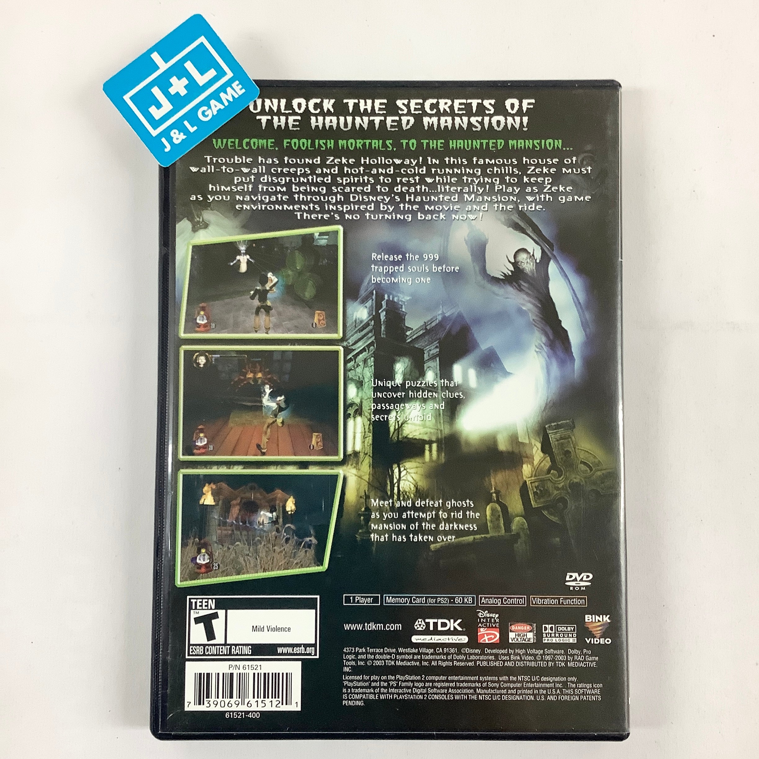 The Haunted Mansion - (PS2) PlayStation 2 [Pre-Owned] Video Games TDK Mediactive   
