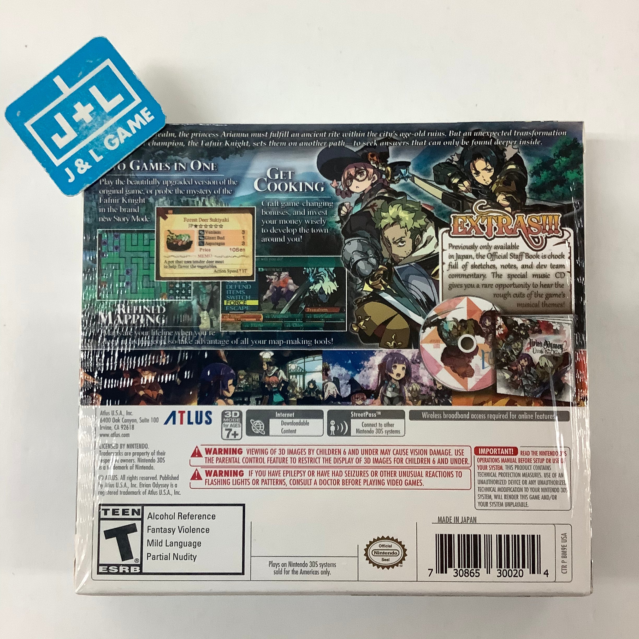 Etrian Odyssey 2 Untold: The Fafnir Knight (w/ Music CD & Staff Book) - Nintendo 3DS Video Games Atlus   