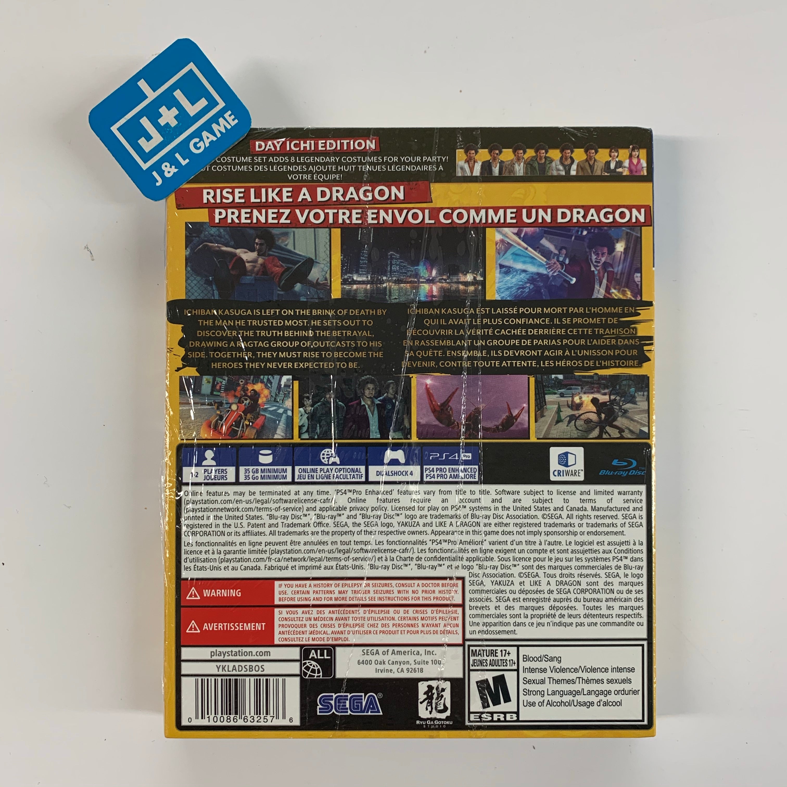 Yakuza: Like a Dragon - Day Ichi Edition - (PS4) PlayStation 4 Video Games SEGA   
