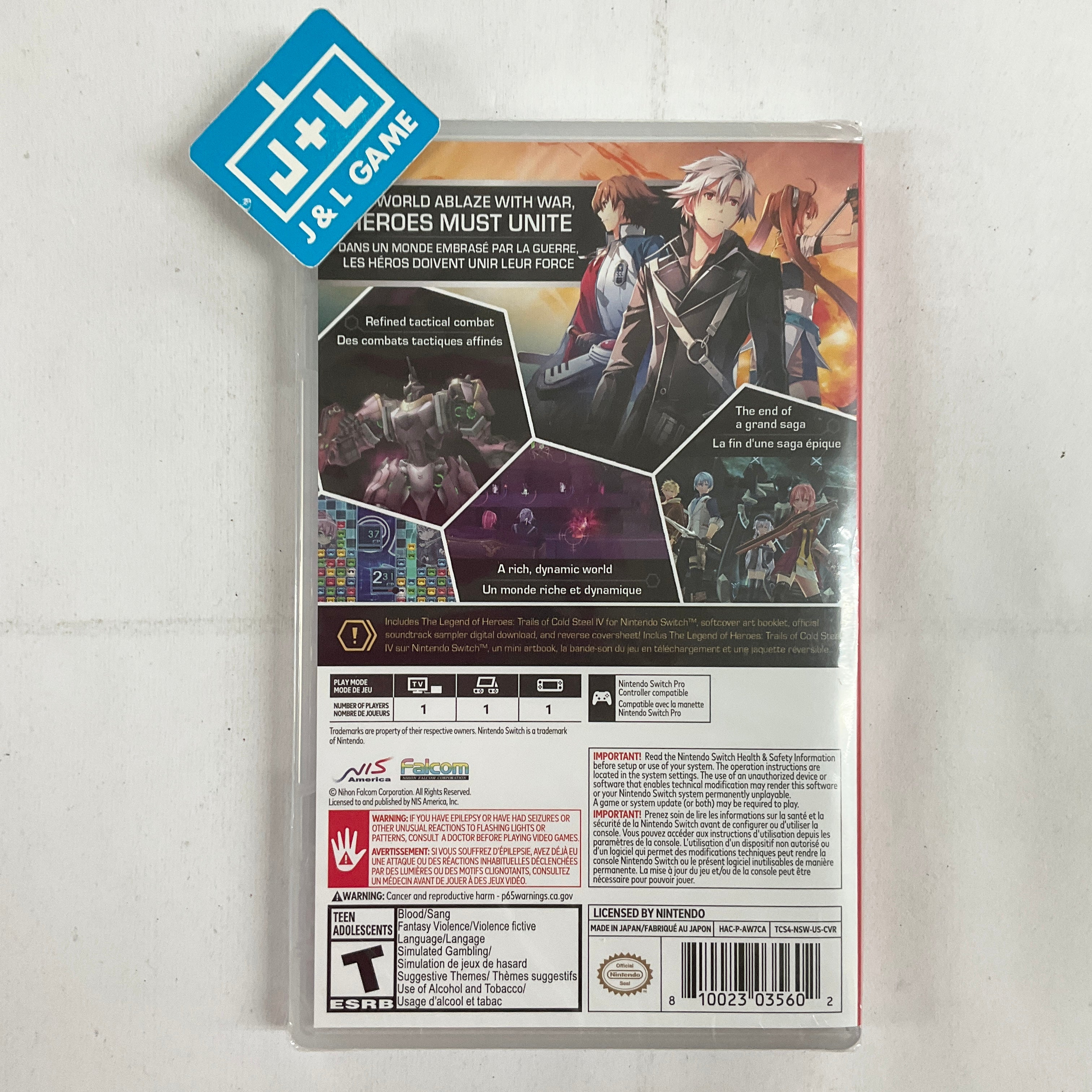 The Legend of Heroes: Trails of Cold Steel IV (Frontline Edition) - (NSW) Nintendo Switch Video Games NIS America   