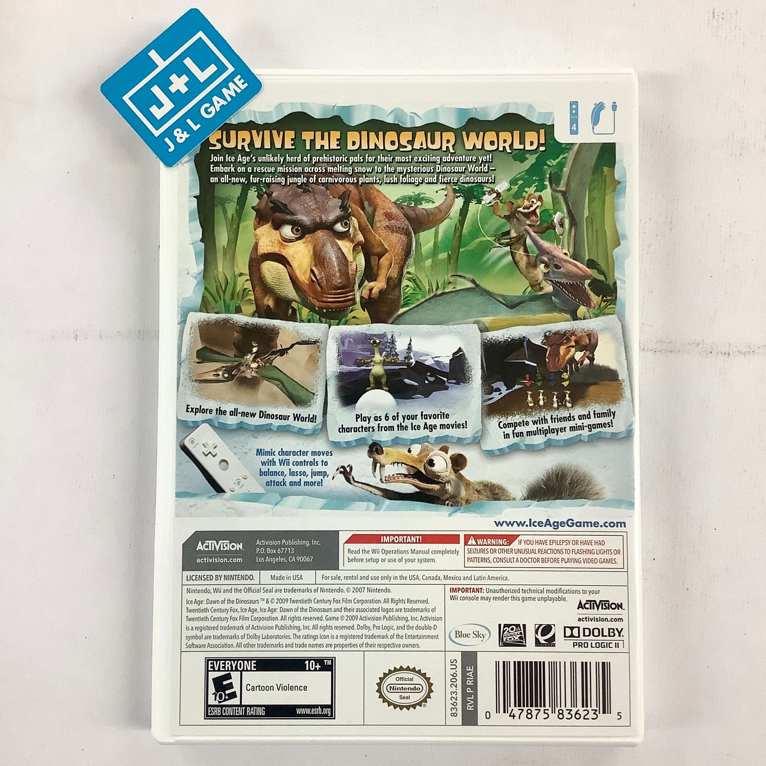 Ice Age: Dawn of the Dinosaurs - Nintendo Wii [Pre-Owned] Video Games Activision   