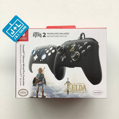 PDP Gaming Zelda Wired Pro Controller Faceplate: Black/Gold - (NSW) Nintendo Switch Accessories PDP   