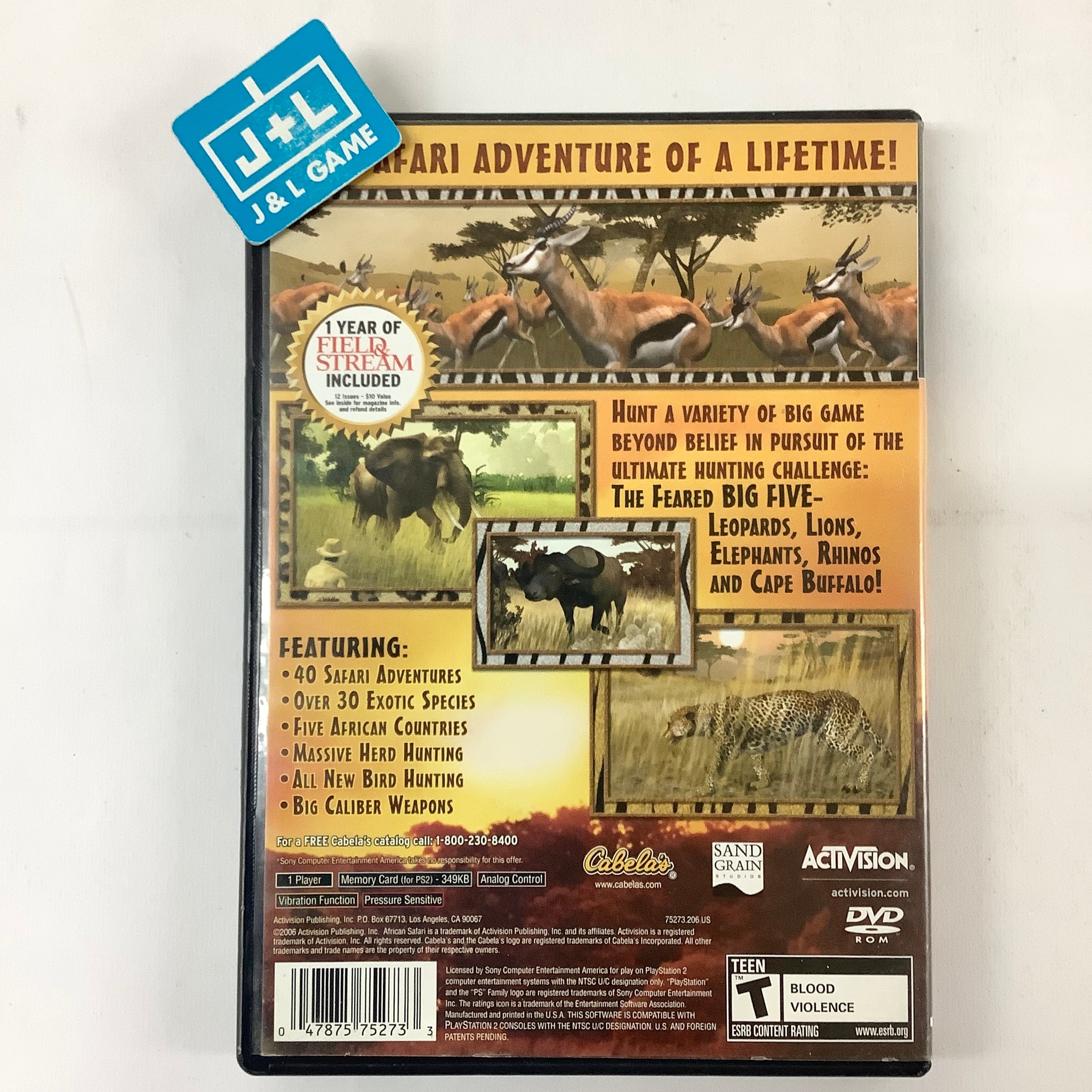 Cabela's African Safari - (PS2) PlayStation 2 [Pre-Owned] | J&L Game