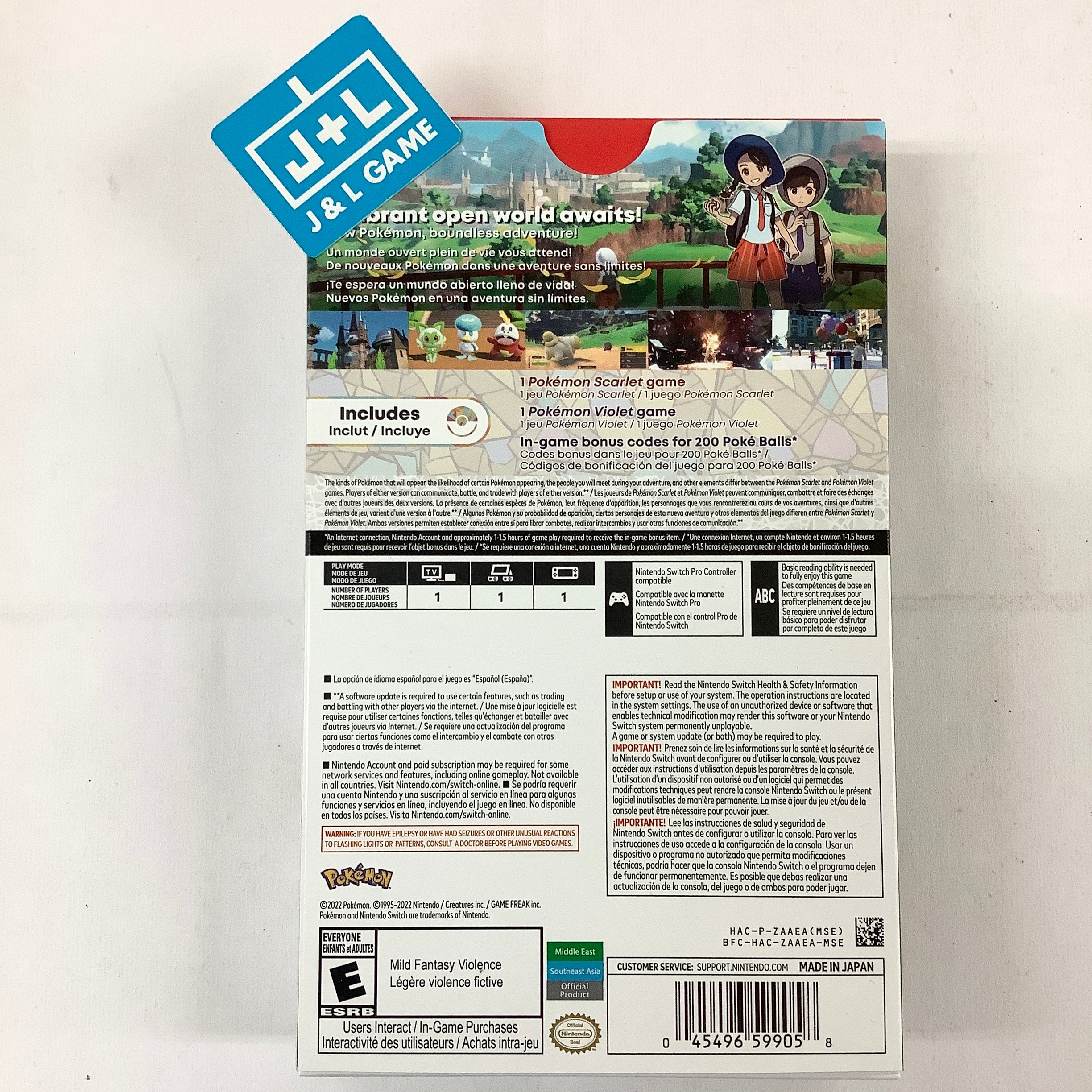 Pokémon Scarlet & Pokémon Violet Double Pack (World Edition) - (NSW) Nintendo Switch Video Games Nintendo   