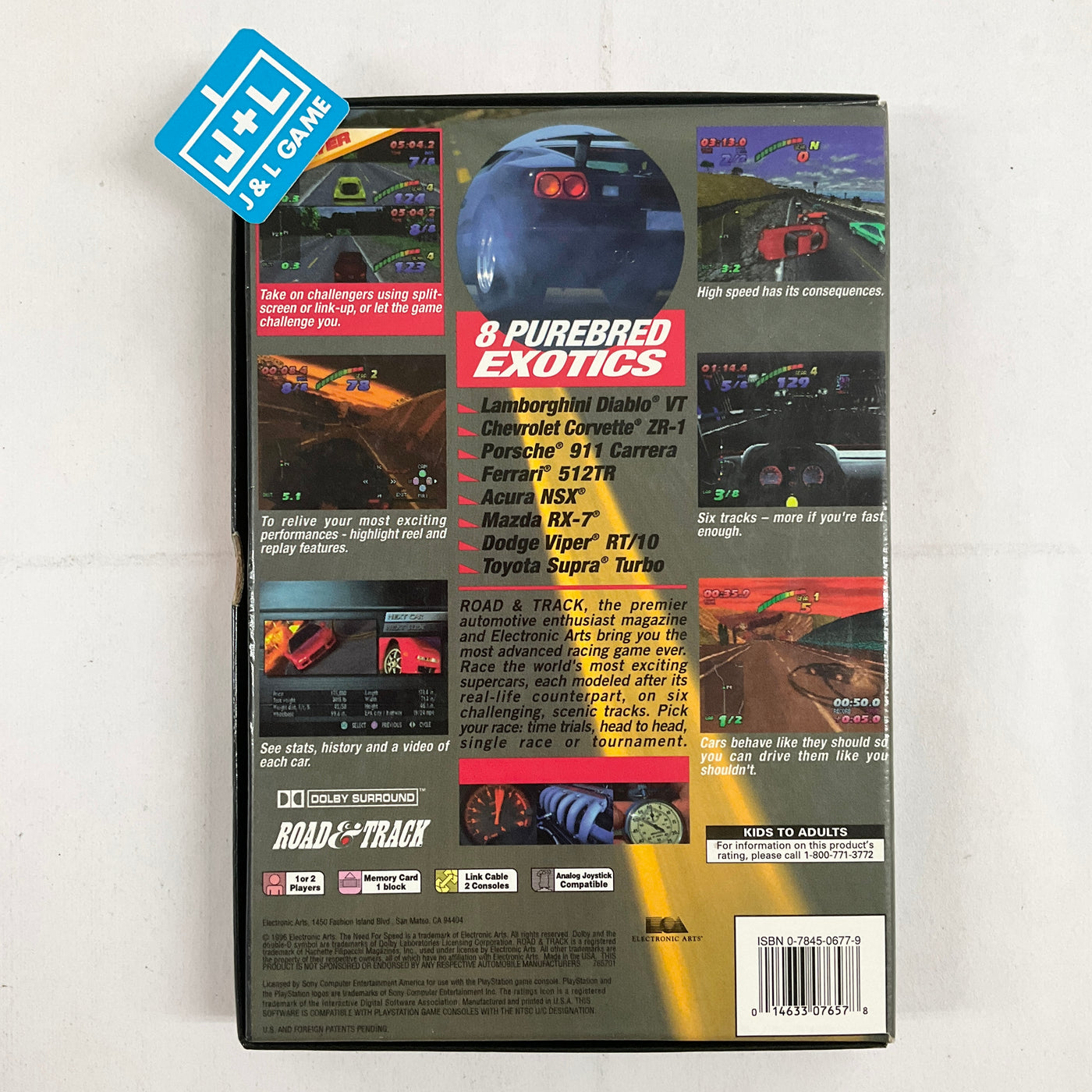 Road and Track Presents The Need For Speed (Long Box) (PS1) PlaySta J&L Game