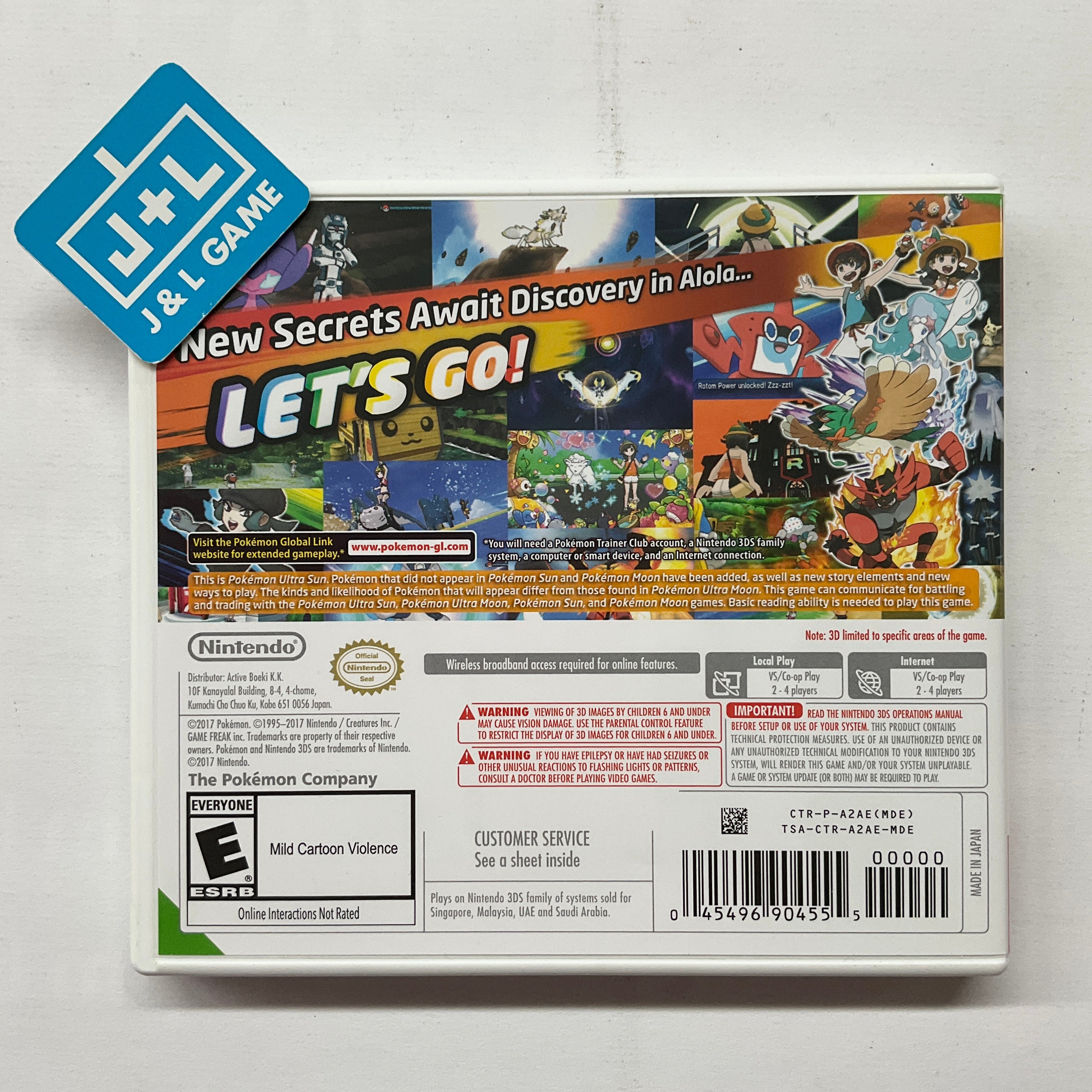 Pokemon Ultra Sun - Nintendo 3DS (World Edition) [Pre-Owned] | J&L