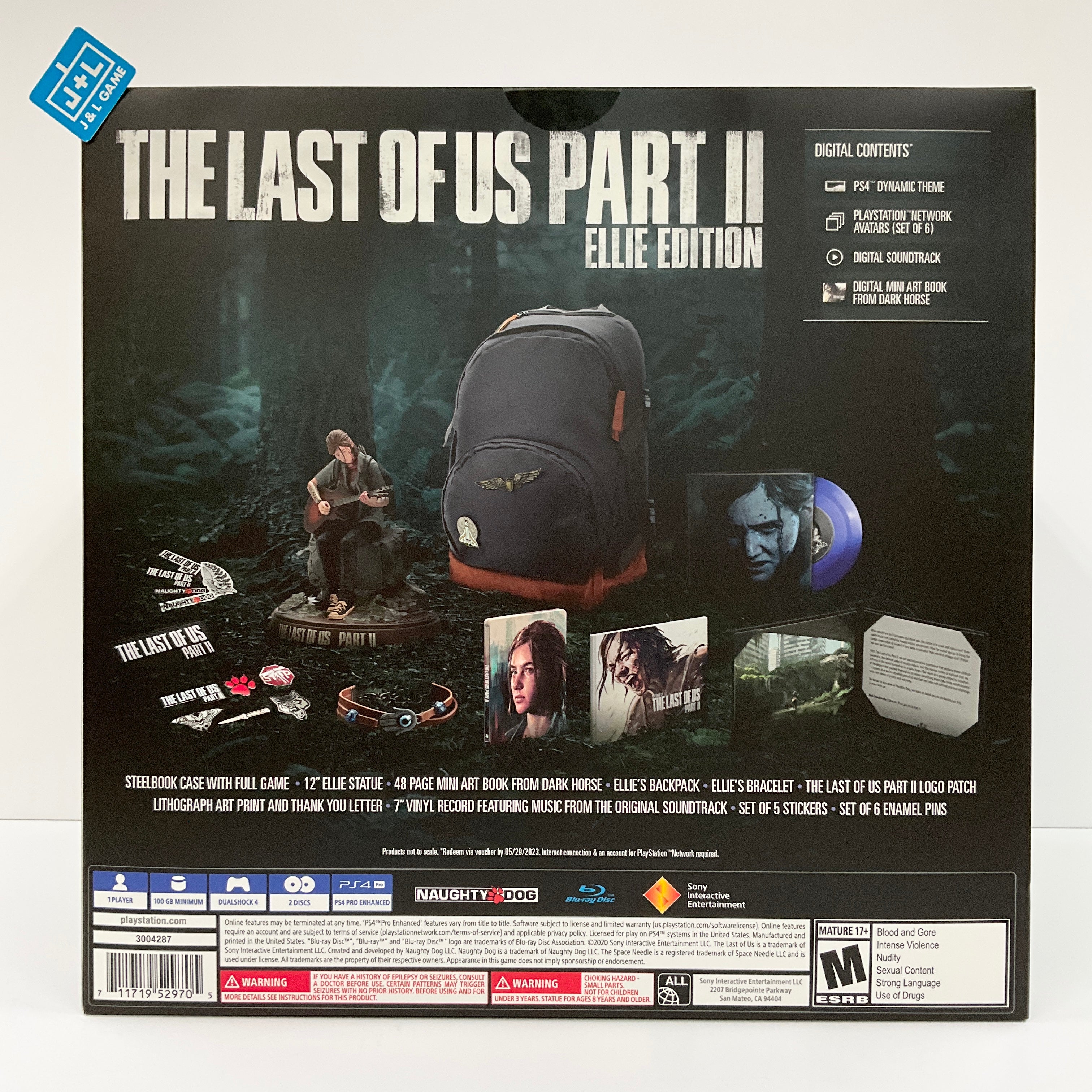 The Last of Us Part II Ellie Edition - (PS4) PlayStation 4 Video Games Naughty Dog   