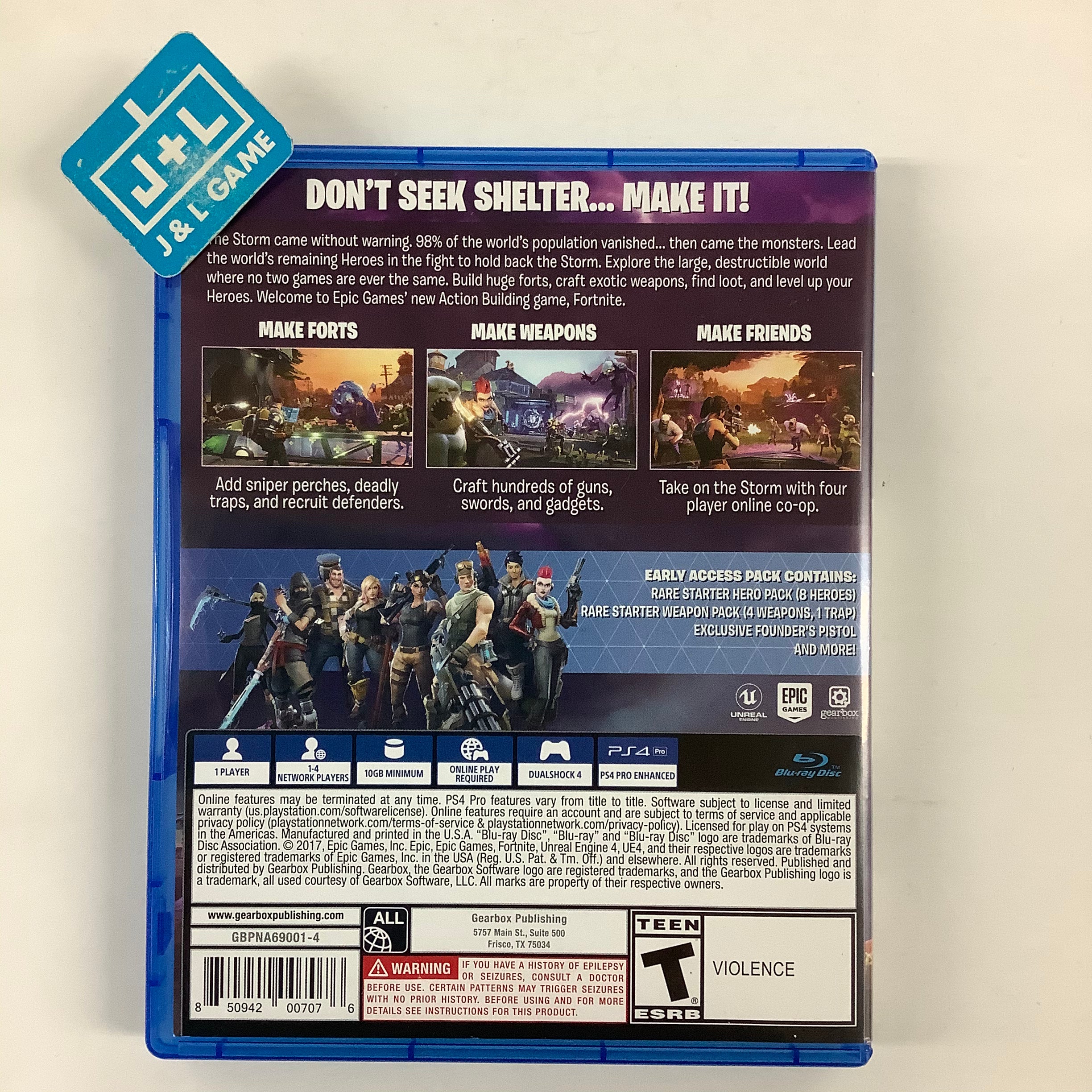 Fortnite - (PS4) PlayStation 4 [Pre-Owned] Video Games Gearbox Publishing   