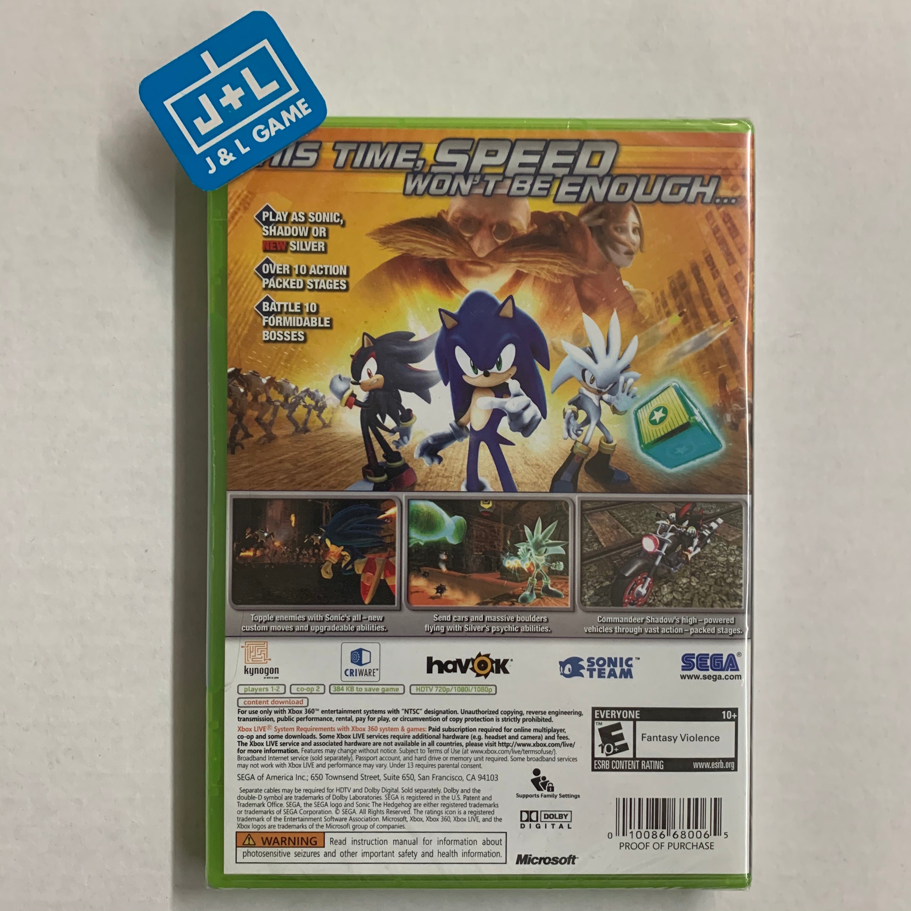 Sonic the Hedgehog (Platinum Family Hits) - Xbox 360 Video Games Sega   