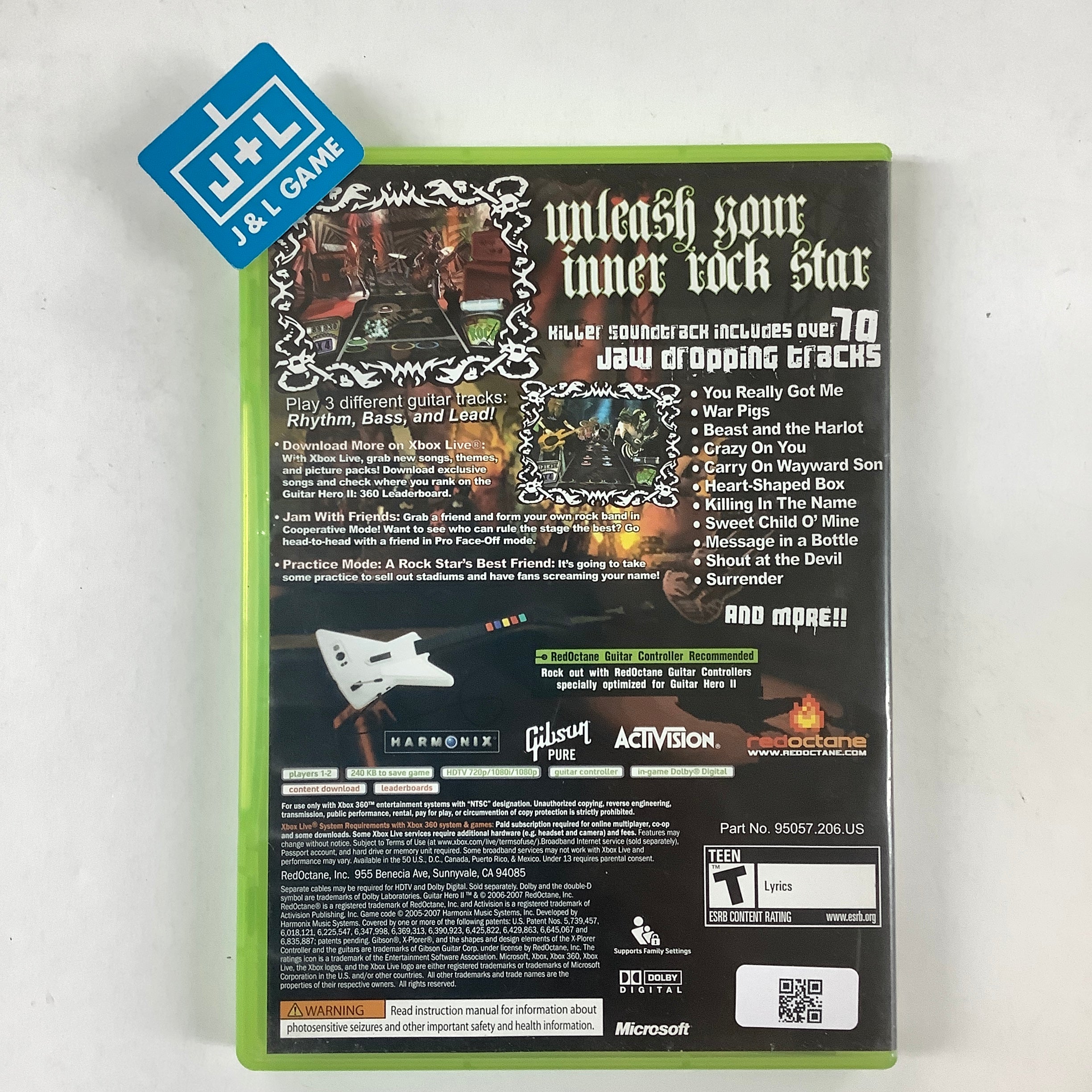 Guitar Hero II (Game Only) - Xbox 360 [Pre-Owned] Video Games RedOctane   