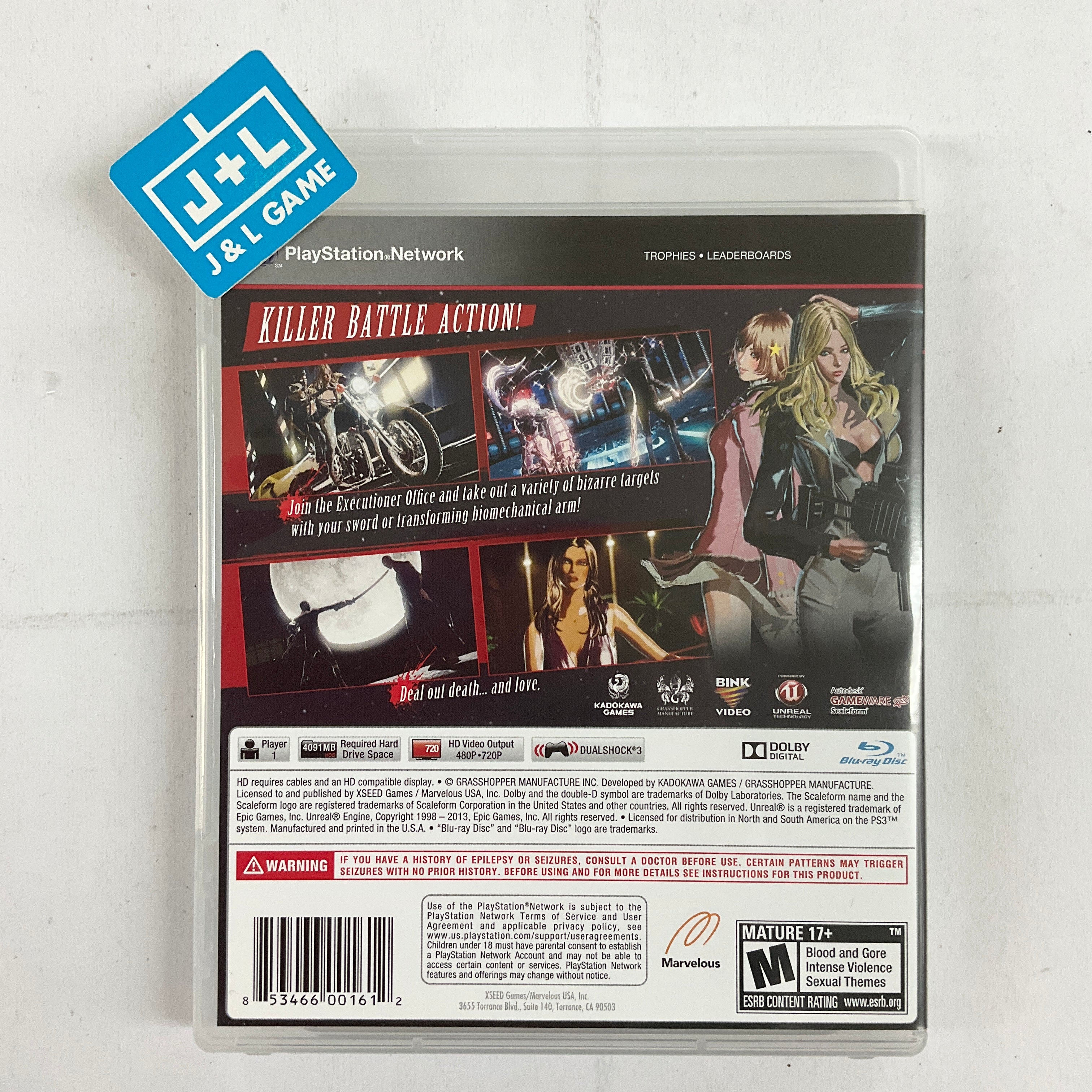 Killer is Dead - (PS3) Playstation 3 [Pre-Owned] Video Games XSEED Games   