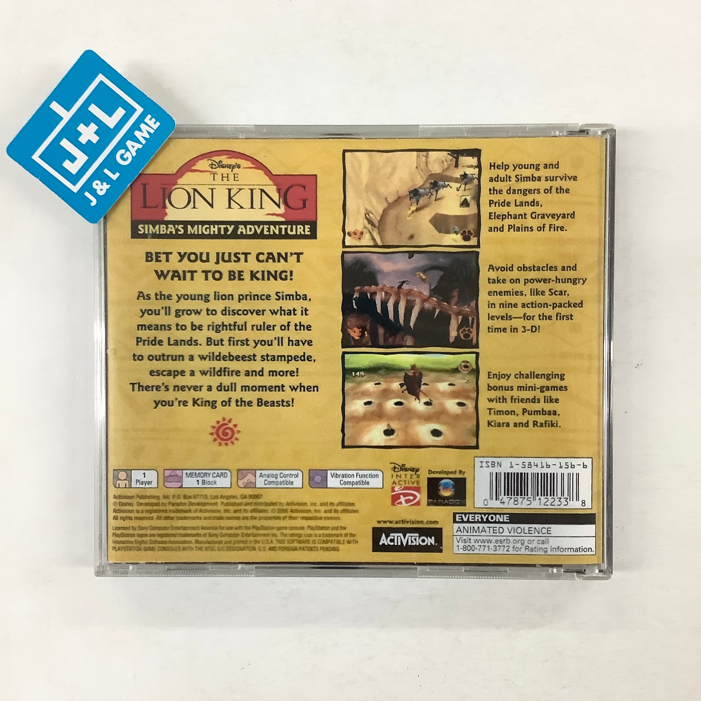Disney's The Lion King: Simba's Mighty Adventure - (PS1) PlayStation 1 [Pre-Owned] Video Games Activision   