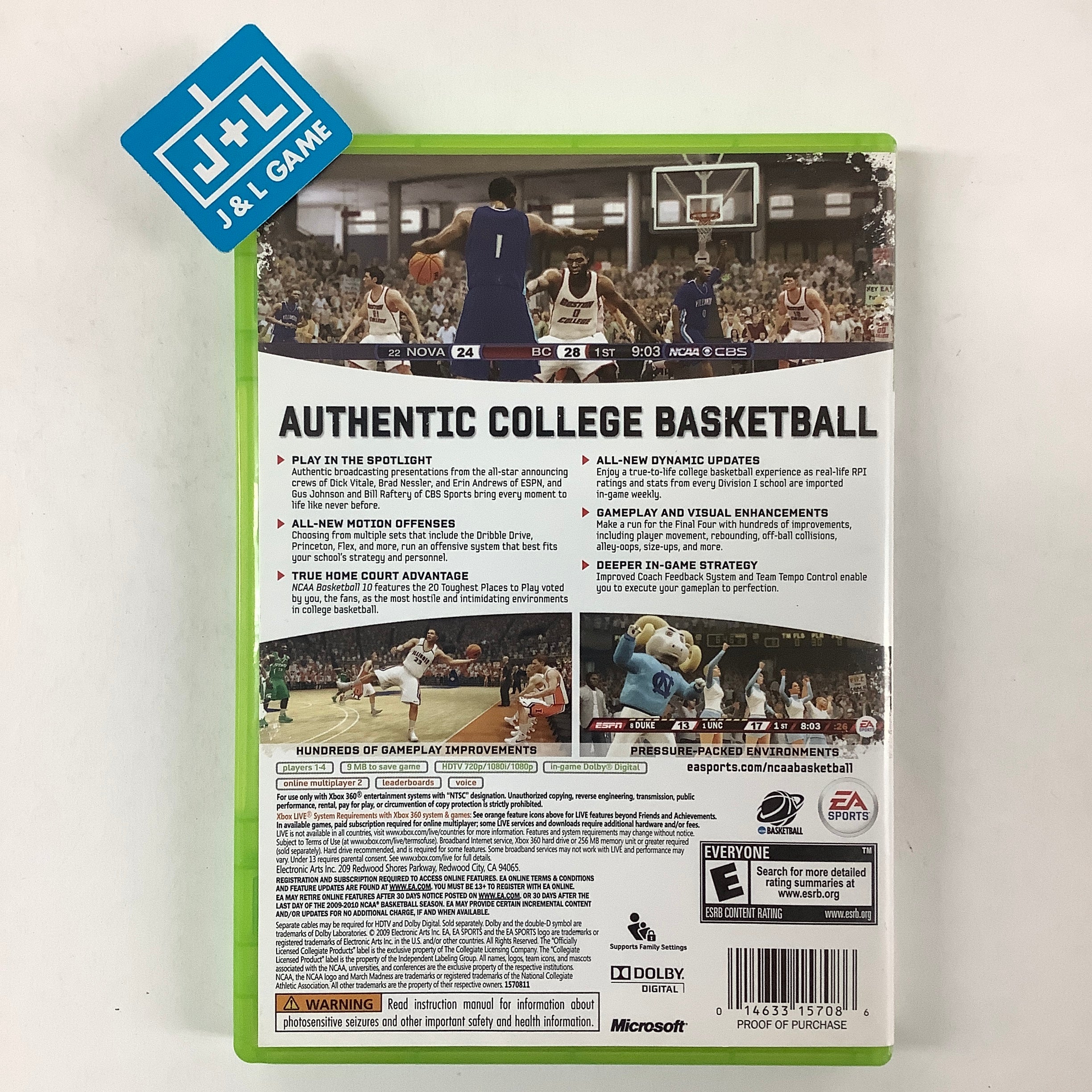 NCAA Basketball 10 - Xbox 360 [Pre-Owned] Video Games EA Sports   