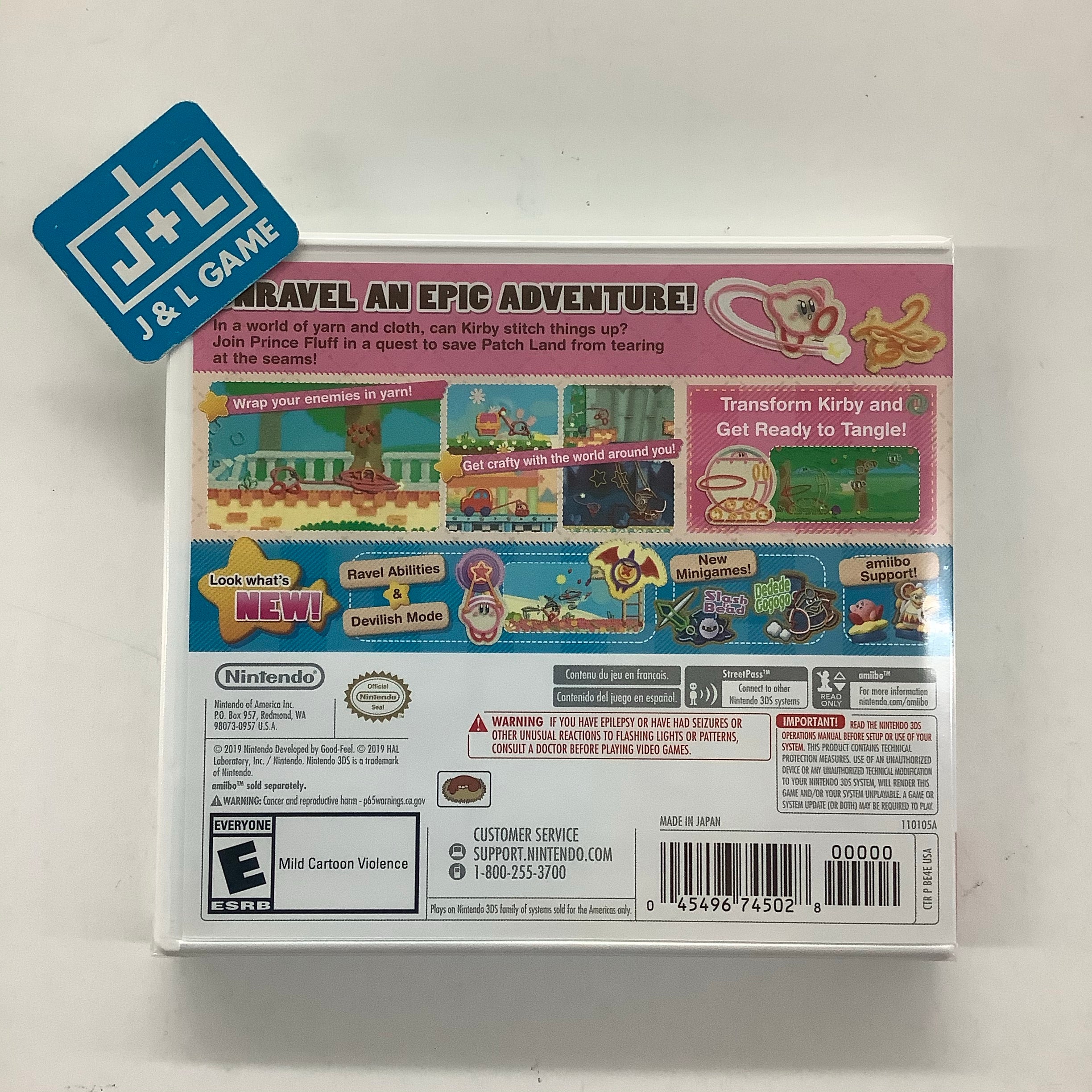 Kirby's Extra Epic Yarn - Nintendo 3DS Video Games Nintendo   