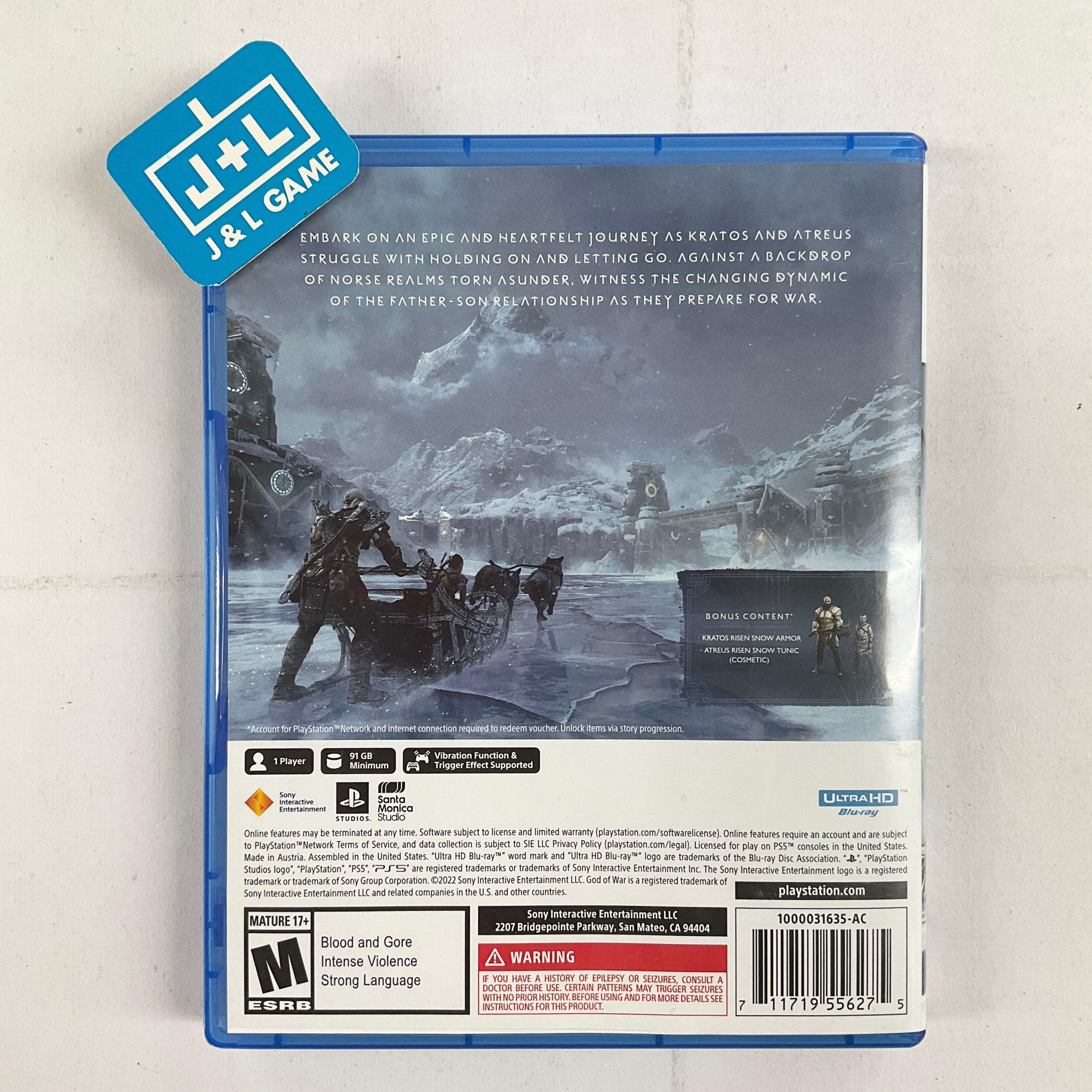 God of War Ragnarök (Launch Edition) - (PS5) PlayStation 5 [Pre-Owned] Video Games PlayStation Studios   