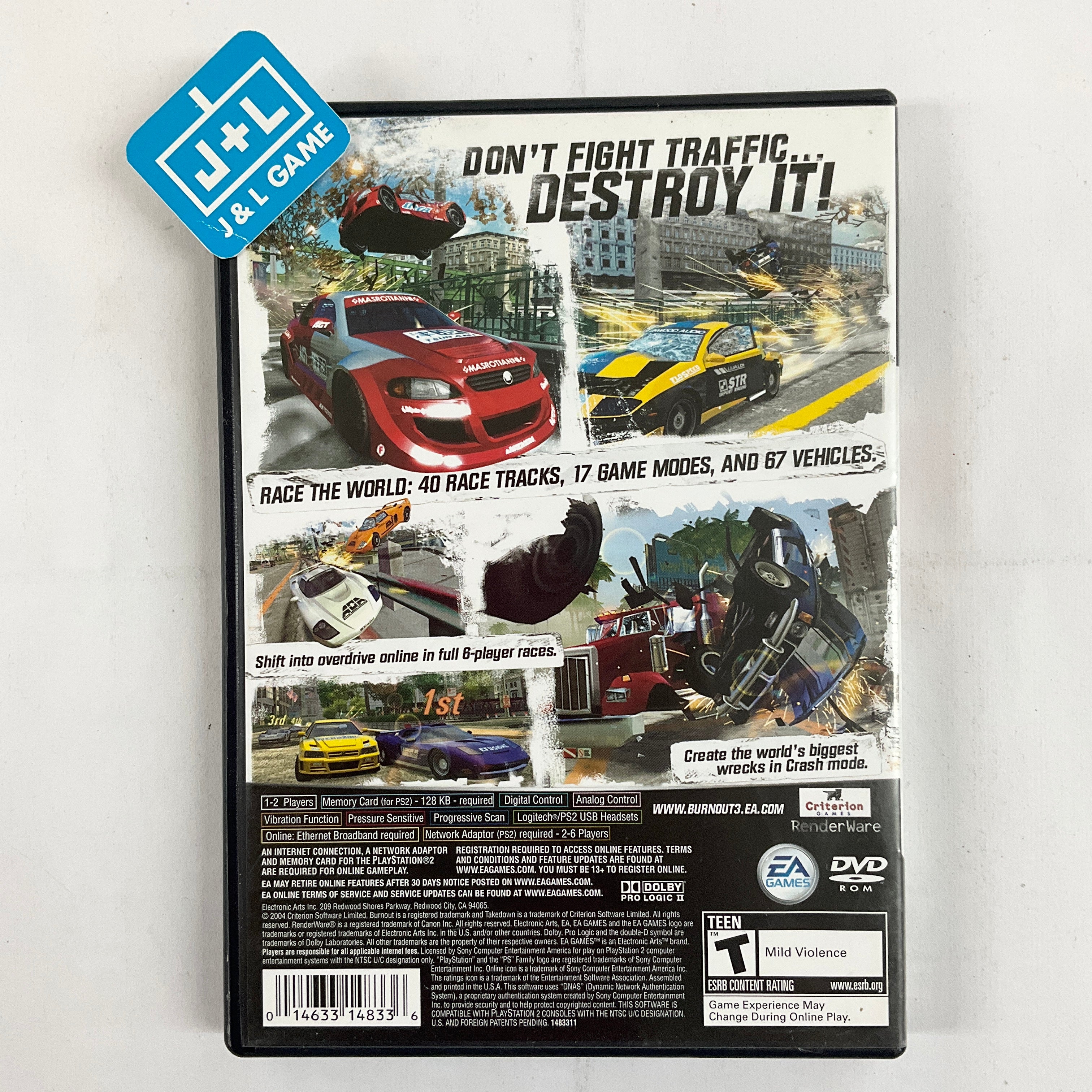 Burnout 3: Takedown - (PS2) PlayStation 2 [Pre-Owned] Video Games EA Games   
