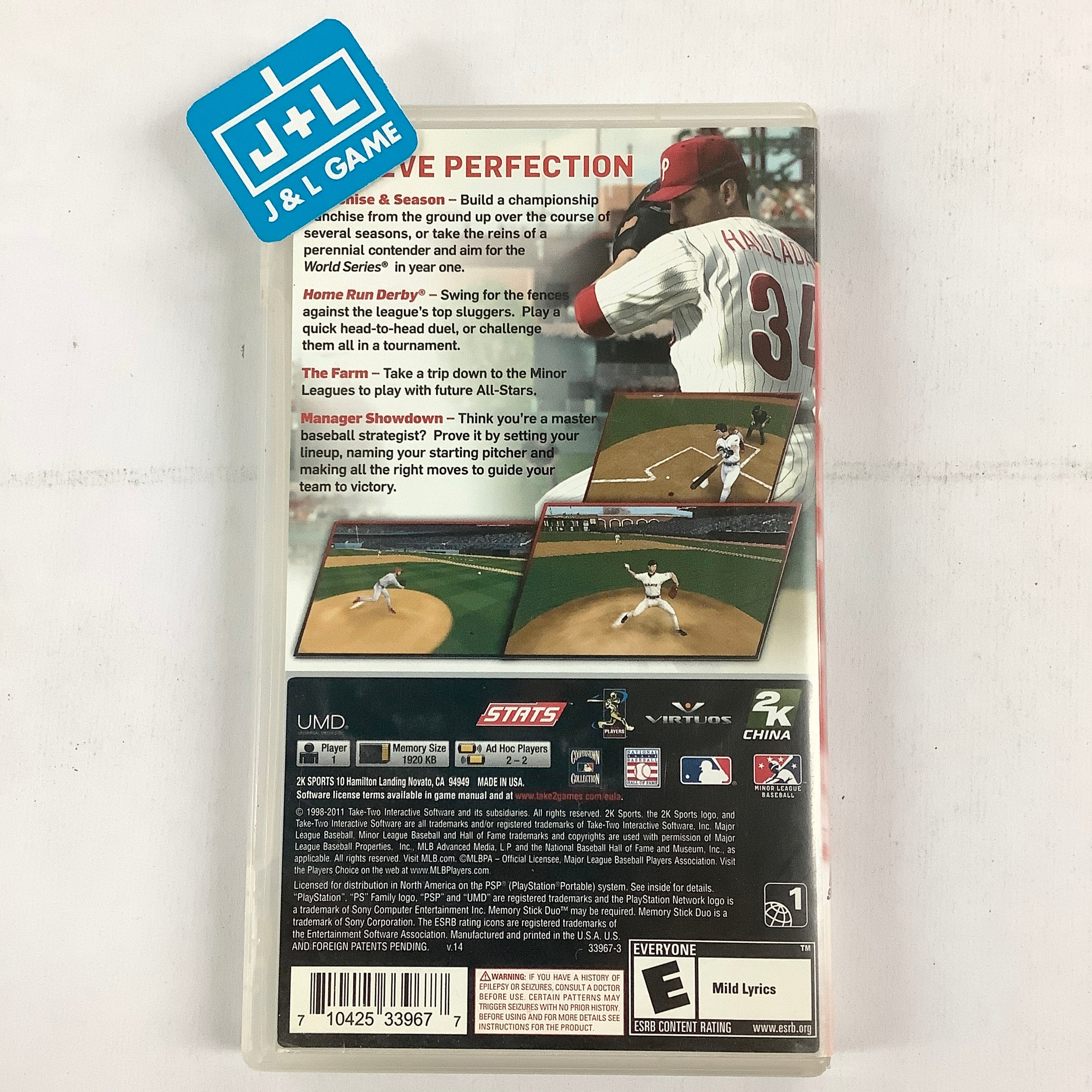 Major League Baseball 2K11 - Sony PSP [Pre-Owned] | J&L Game