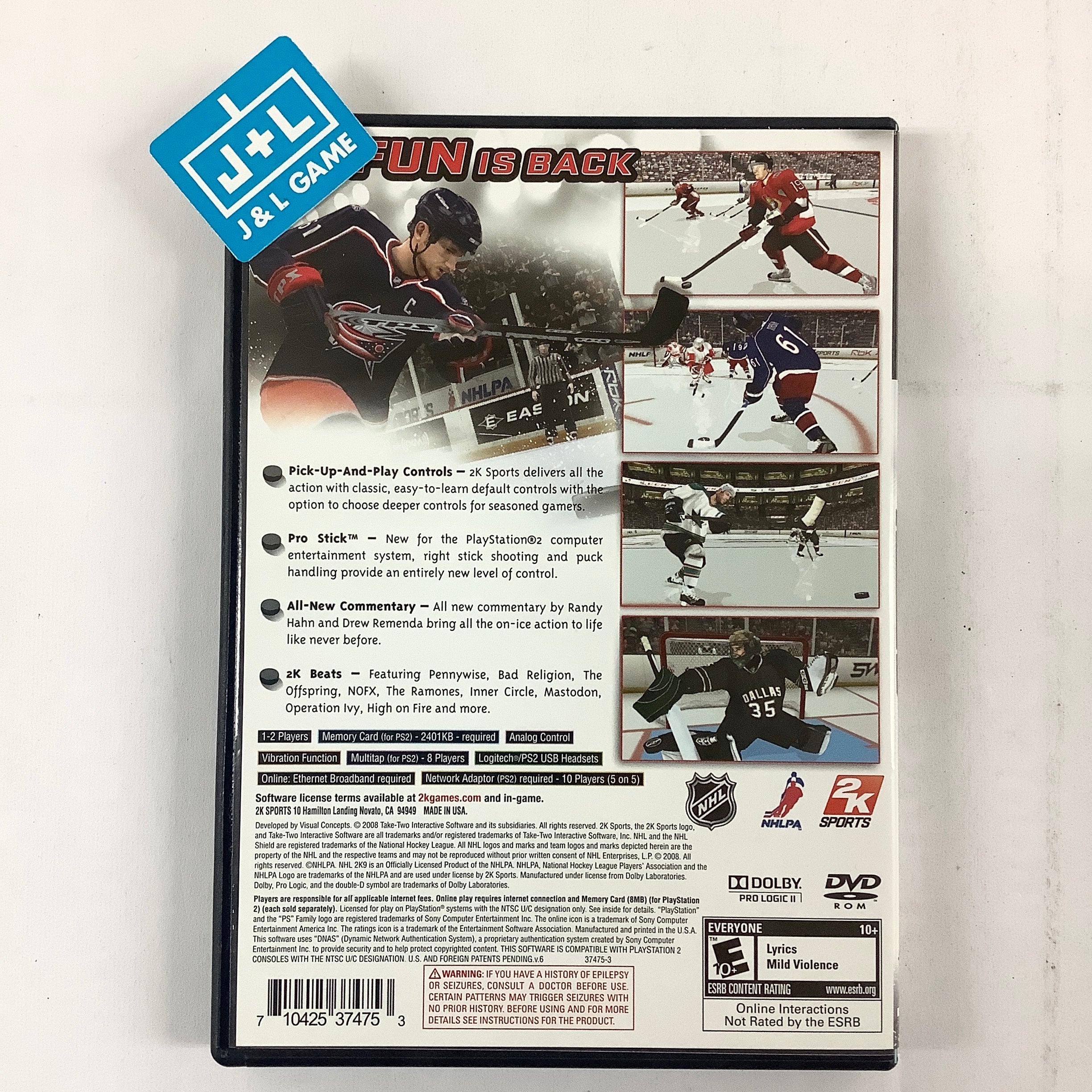 NHL 2K9 - (PS2) PlayStation 2 [Pre-Owned] Video Games Take-Two Interactive   