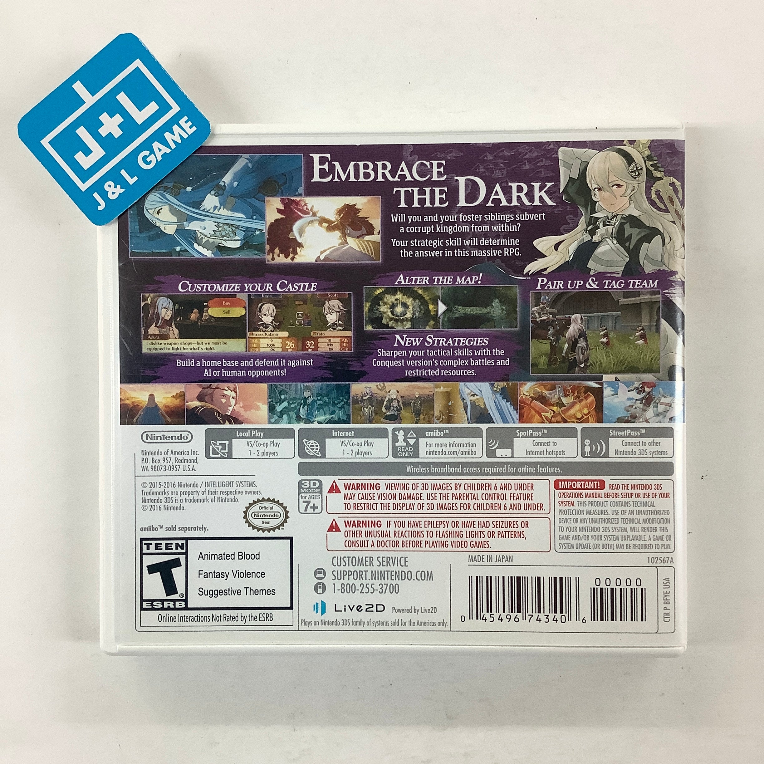 Fire Emblem Fates: Conquest - Nintendo 3DS [Pre-Owned] Video Games Nintendo   