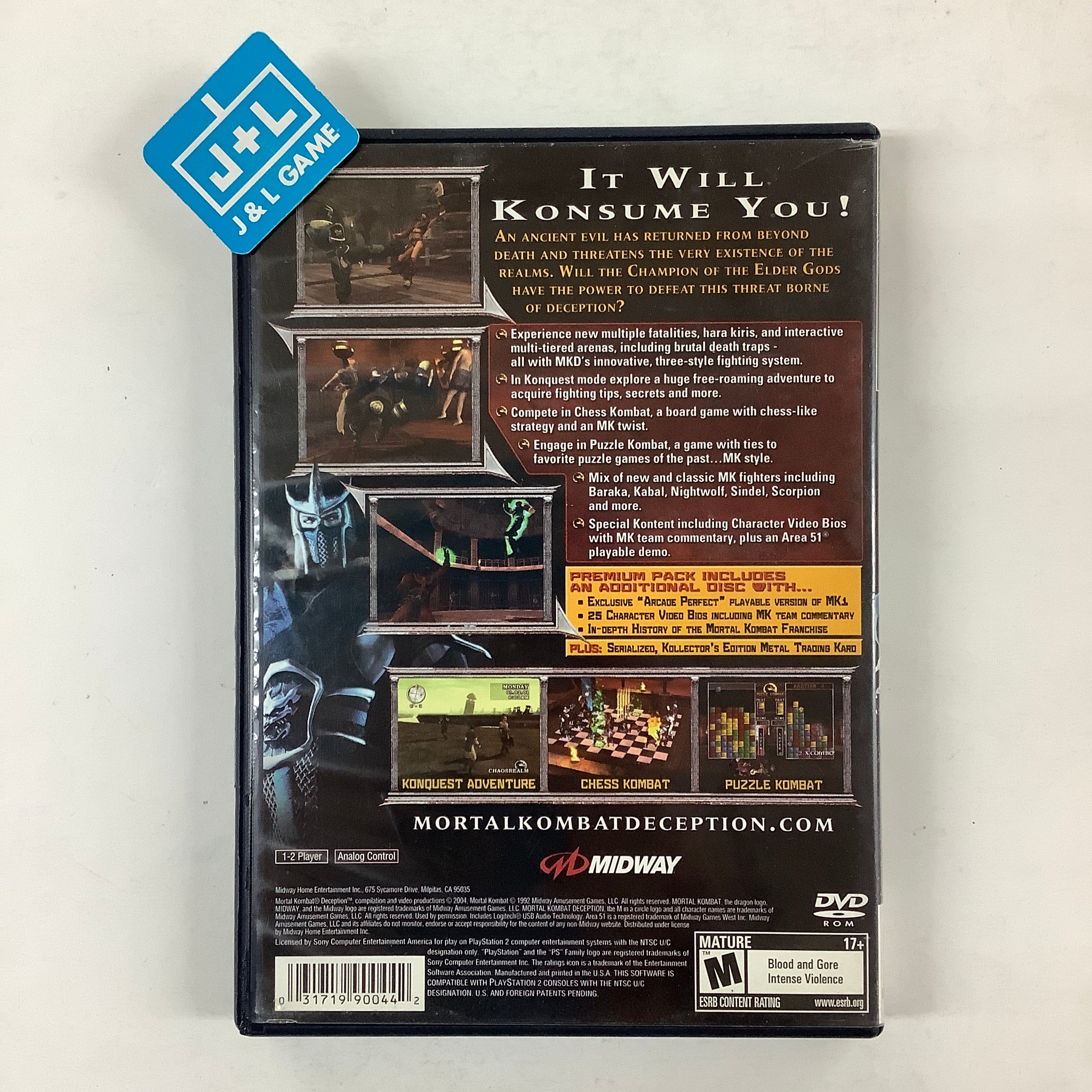 Mortal Kombat: Deception (Premium Pack Bonus Disc) - (PS2