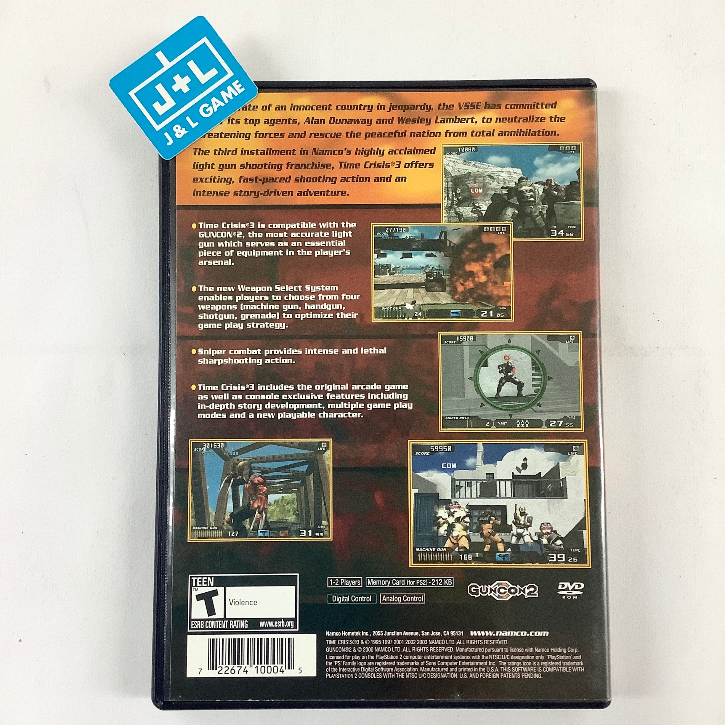 Time Crisis 3 - (PS2) PlayStation 2 [Pre-Owned] | J&L Game