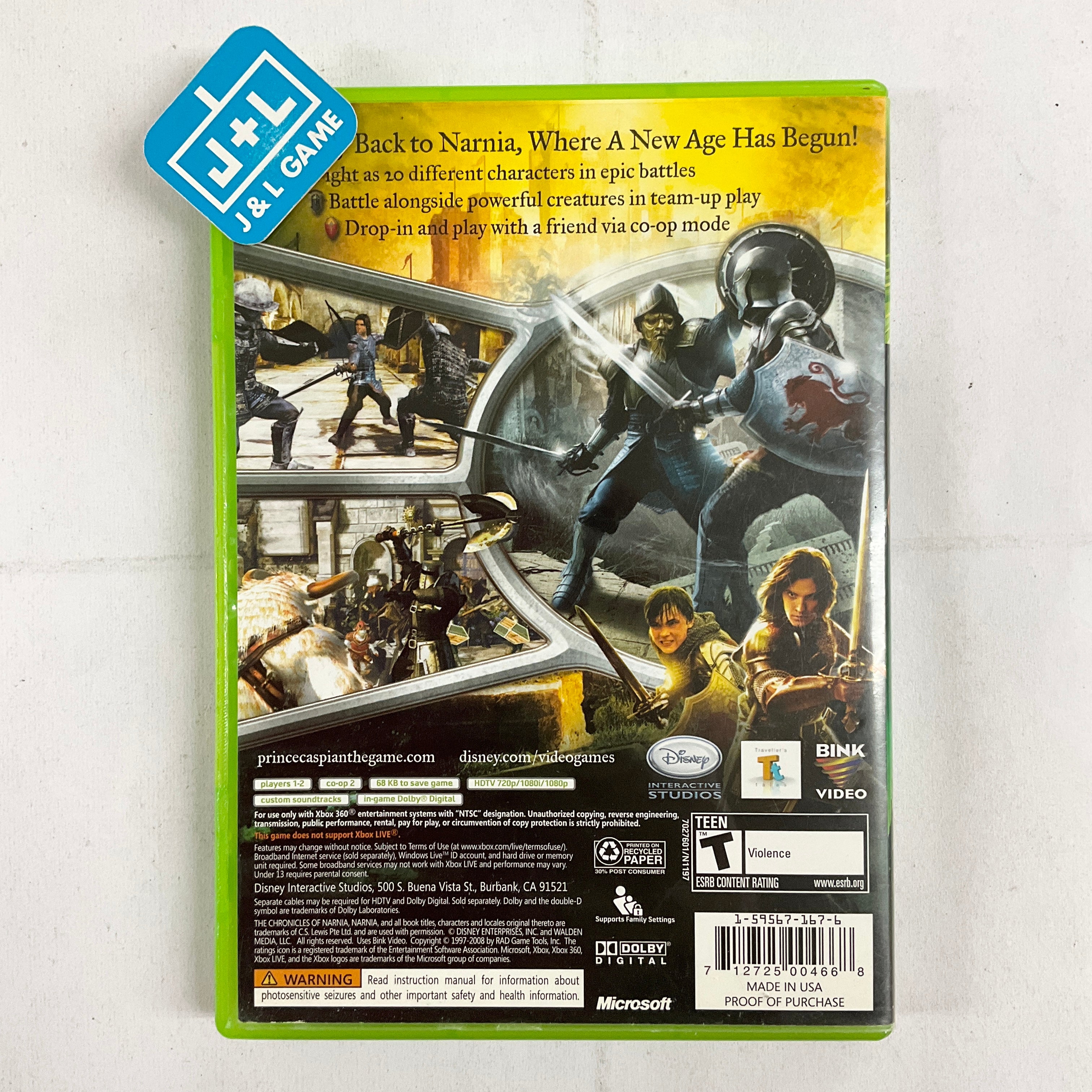 The Chronicles of Narnia: Prince Caspian - Xbox 360 [Pre-Owned] Video Games Disney Interactive Studios   