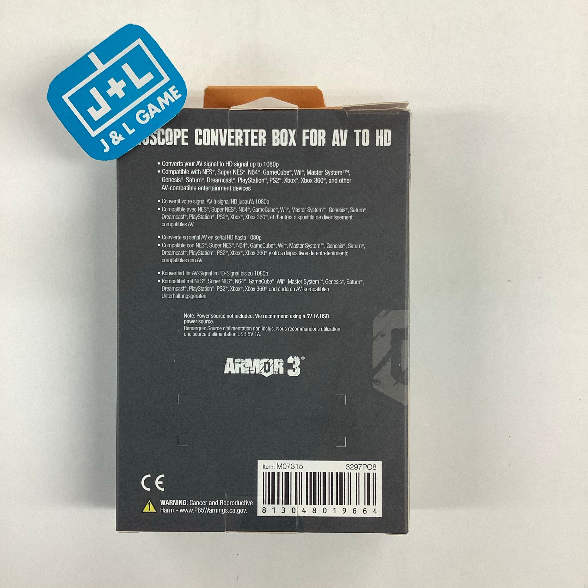 Armor3 NuScope Converter Box for AV to HD J&L Game