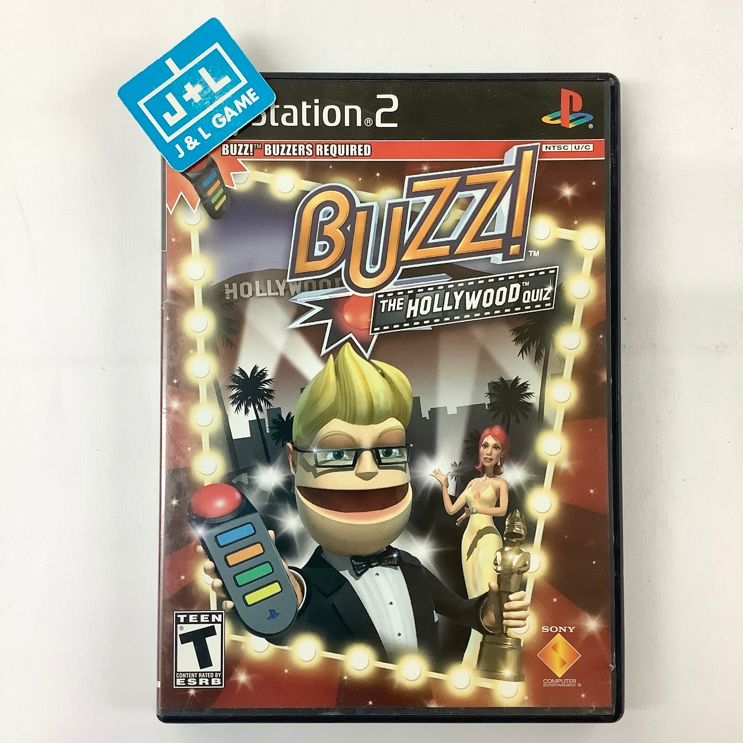 Buzz! The Hollywood Quiz - (PS2) PlayStation 2 [Pre-Owned] Video Games SCEA   