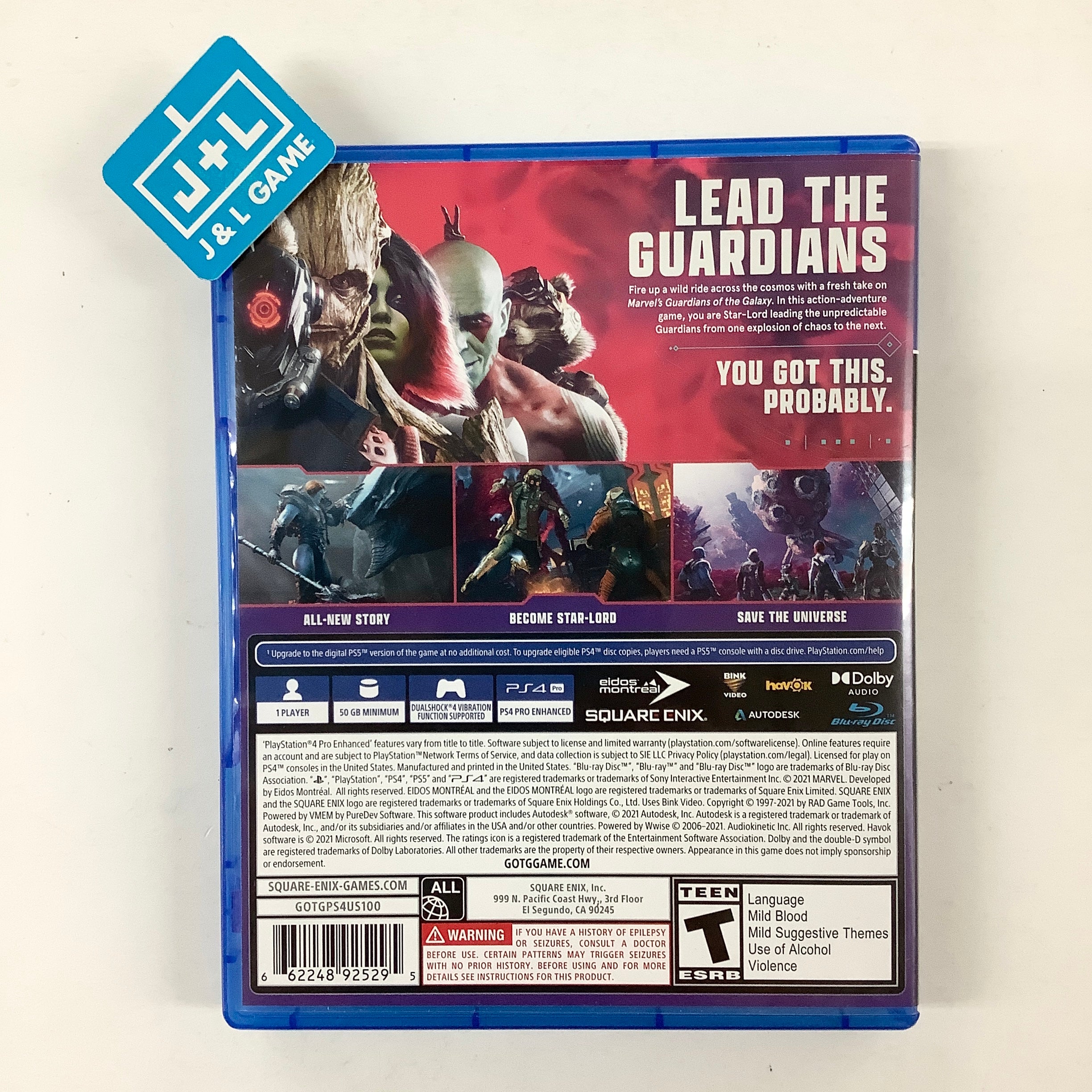 Marvel’s Guardians of the Galaxy - (PS4) PlayStation 4 [UNBOXING] Video Games Square Enix   