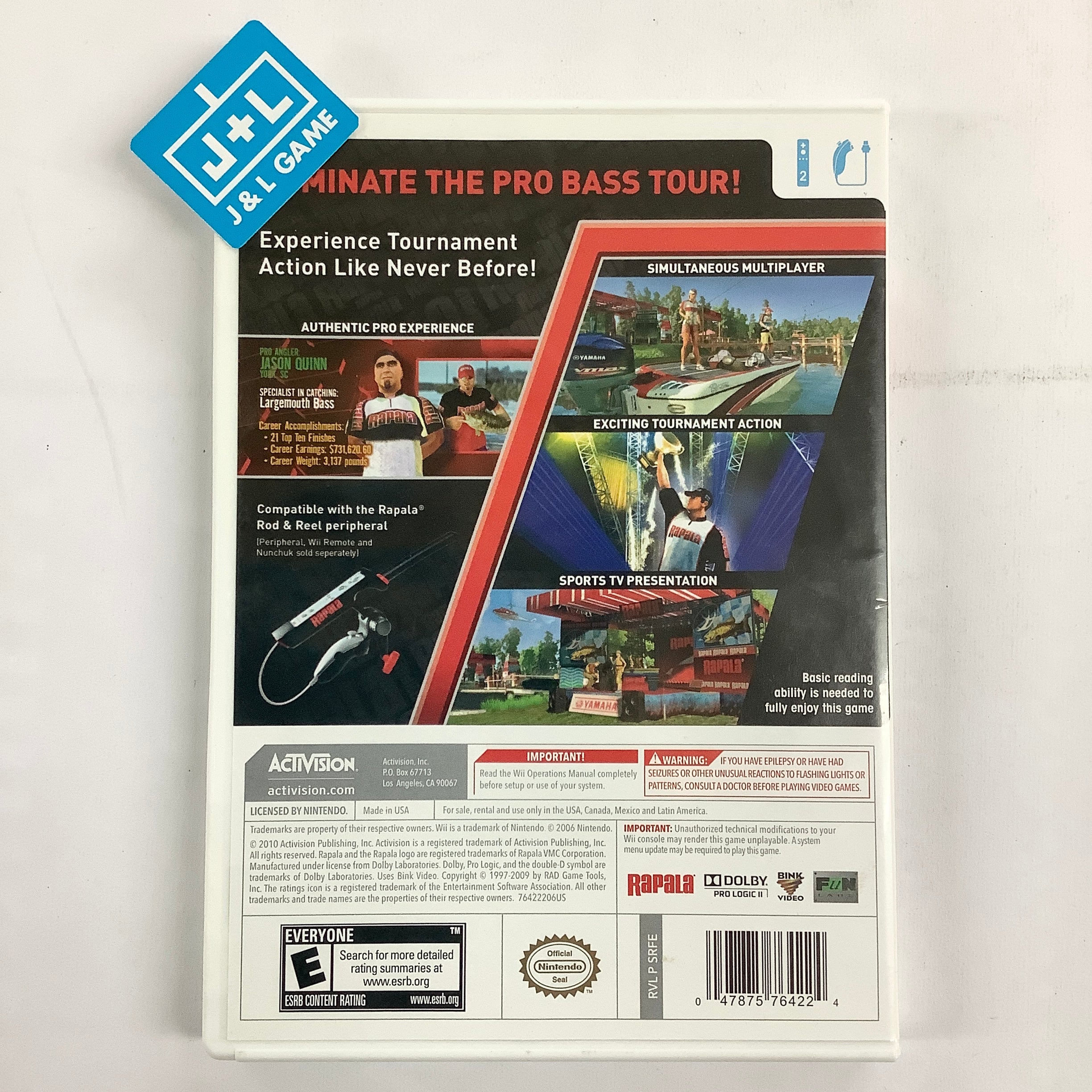 Rapala Pro Bass Fishing (2010) - Nintendo Wii [Pre-Owned] Video Games Activision   