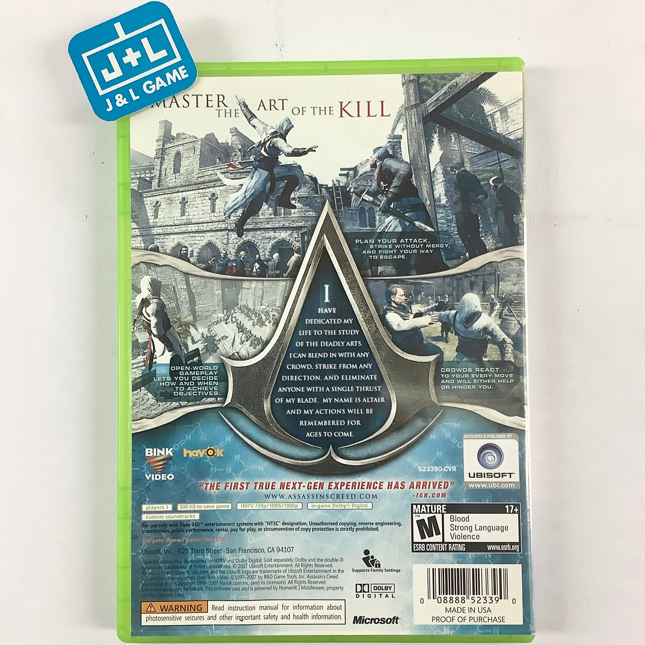 Assassin's Creed - Xbox 360 [Pre-Owned] Video Games Ubisoft   