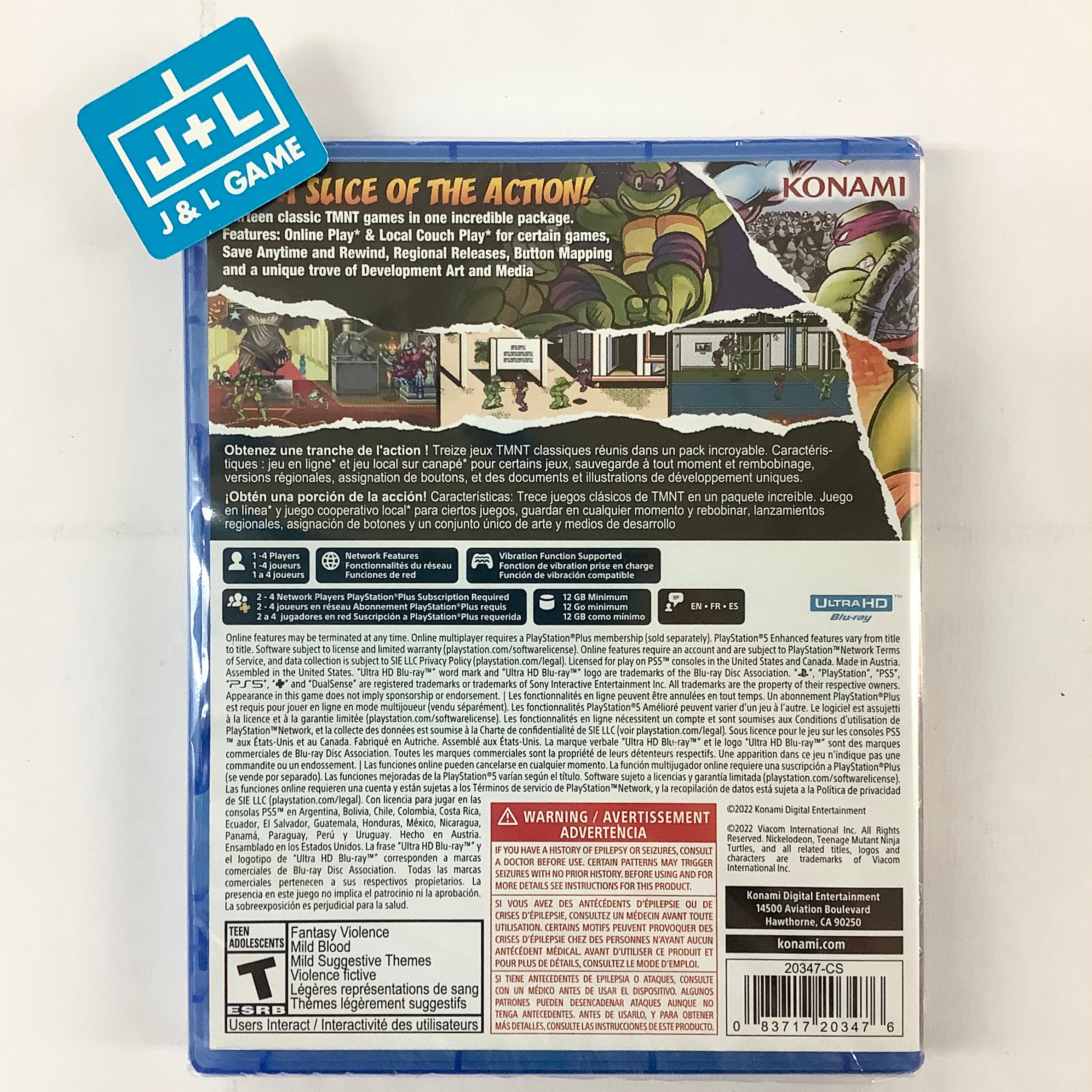 Teenage Mutant Ninja Turtles: The Cowabunga Collection - (PS5) PlayStation 5 Video Games Konami   