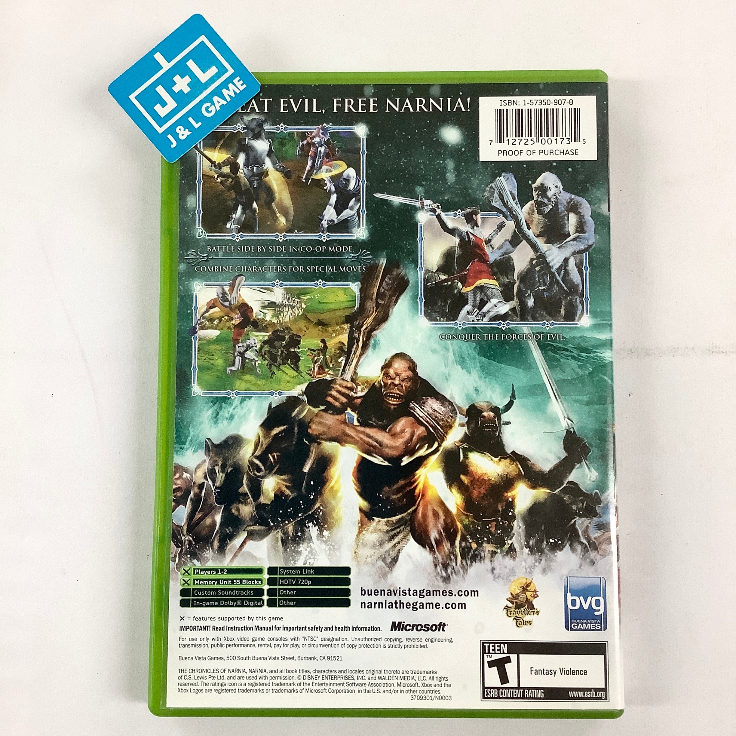 The Chronicles of Narnia: The Lion, The Witch and The Wardrobe - (XB) Xbox [Pre-Owned] Video Games Buena Vista Games   