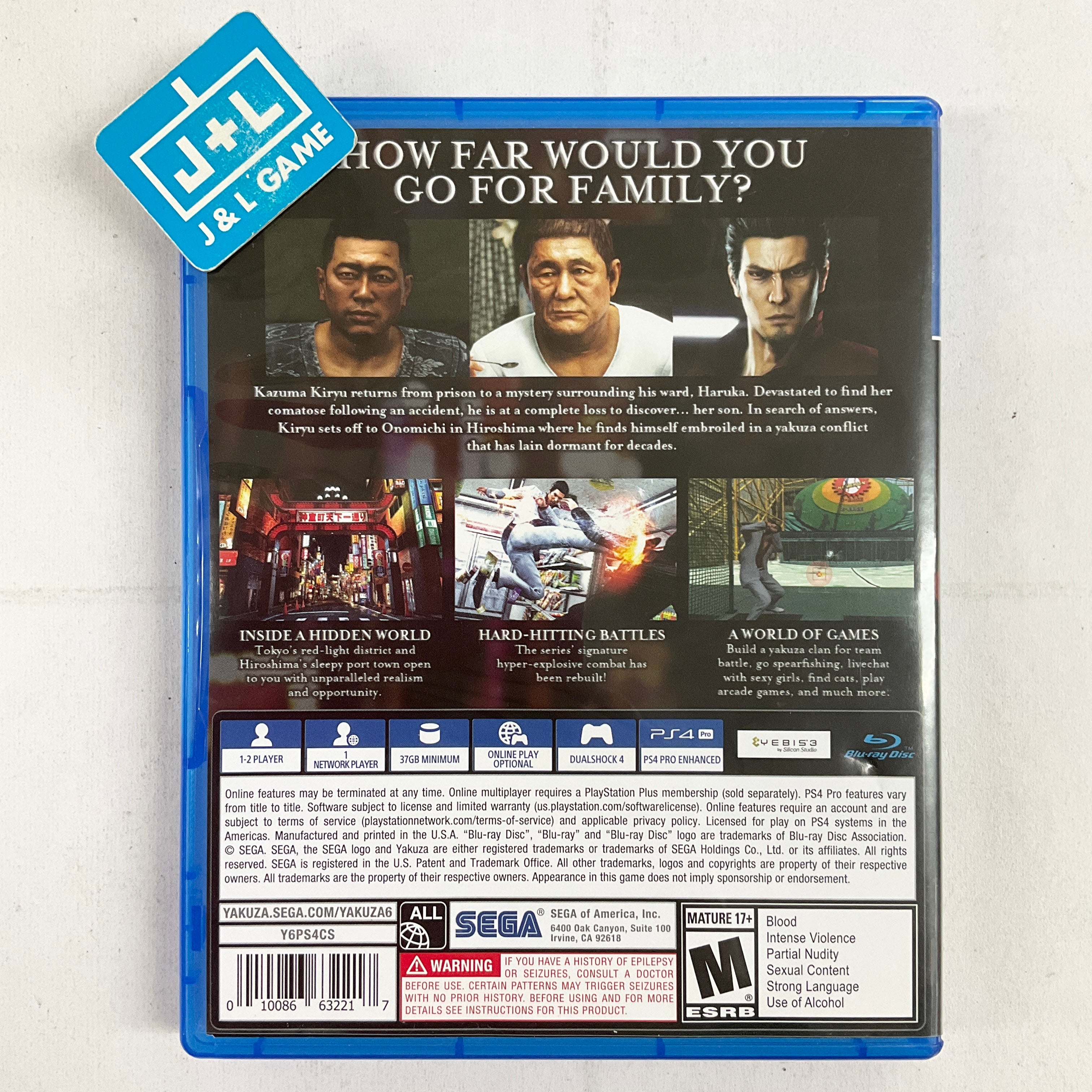 Yakuza 6: The Song of Life - (PS4) PlayStation 4 [Pre-Owned] Video Games SEGA   