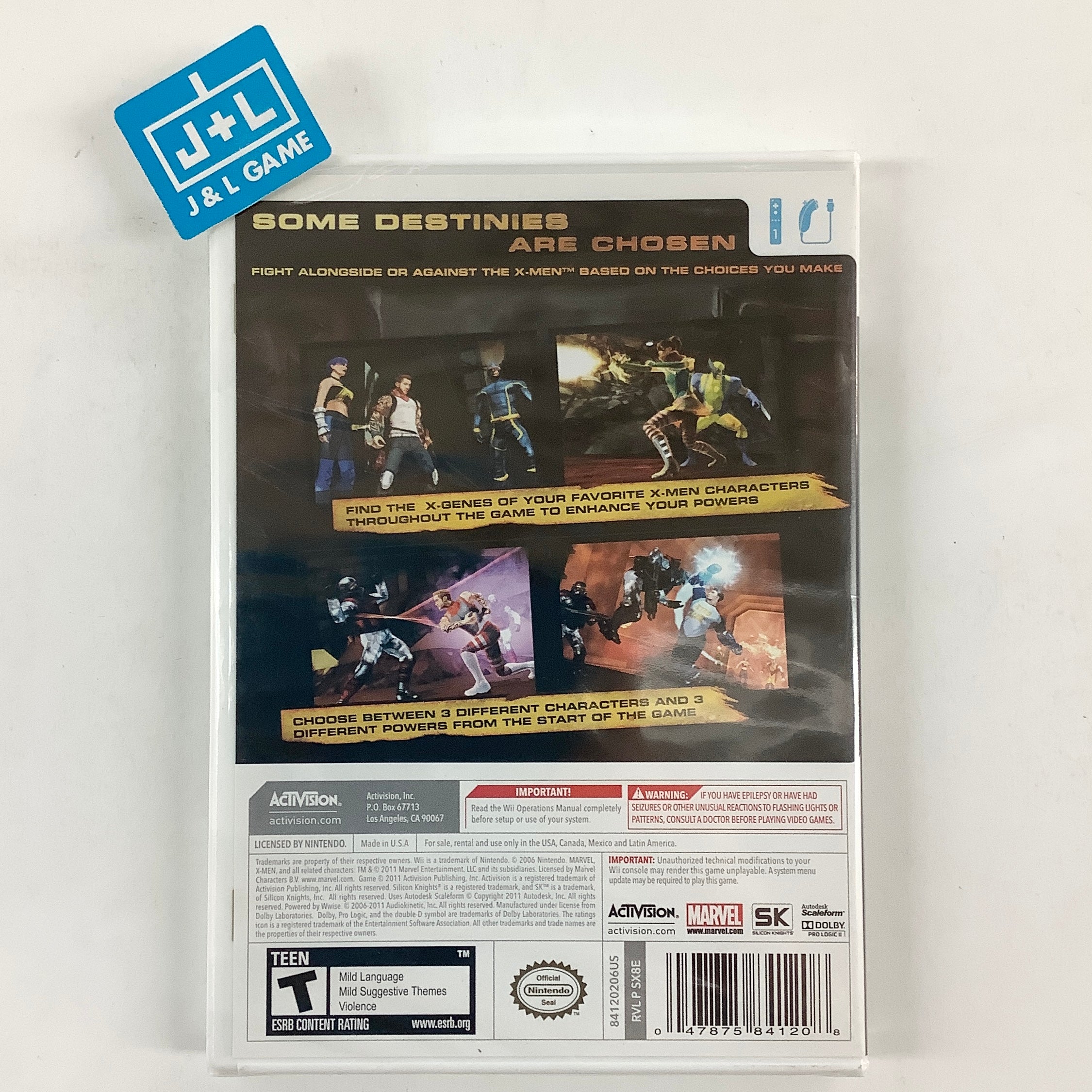 X-Men: Destiny - Nintendo Wii Video Games Blizzard Entertainment   