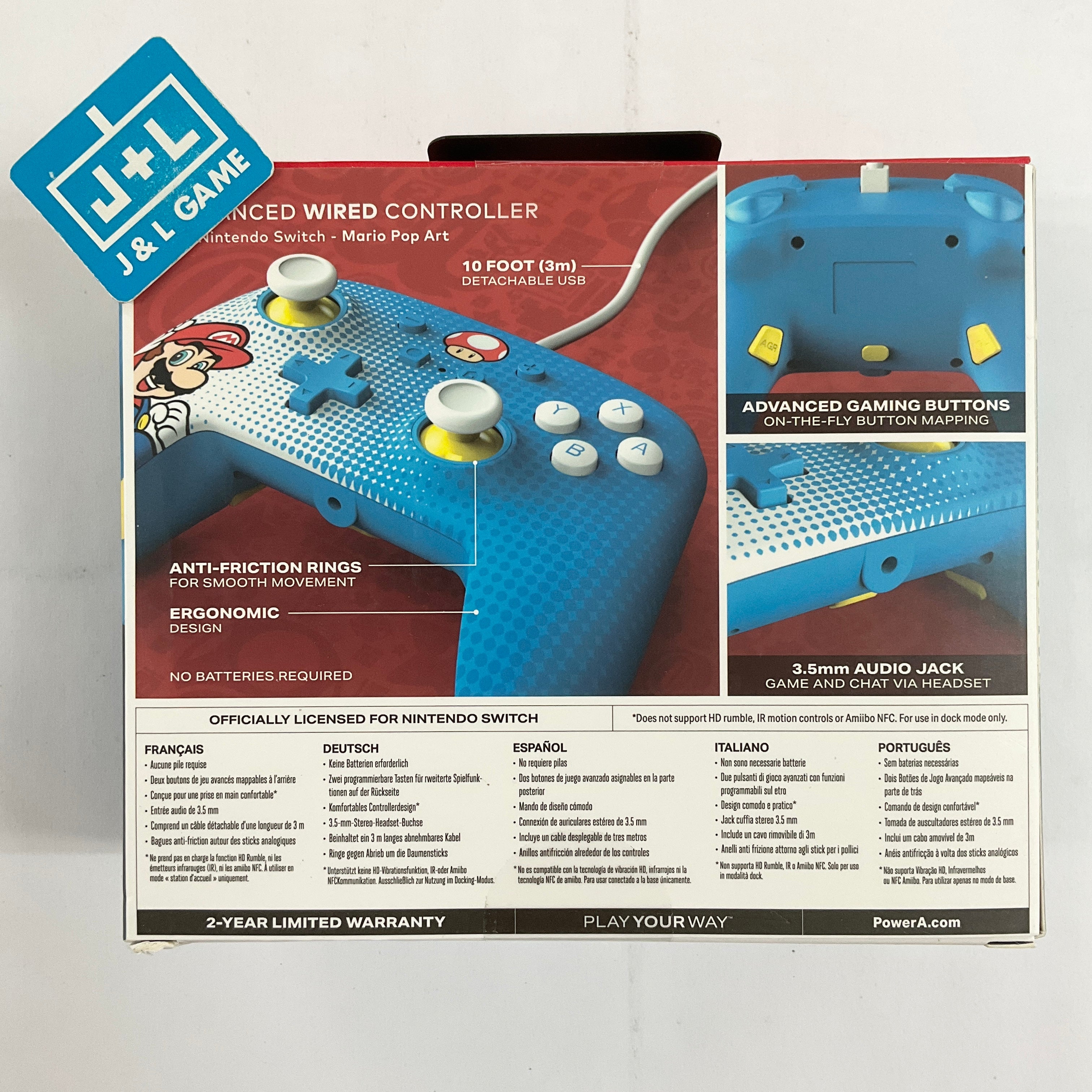 PowerA Enhanced Wired Controller (Mario Pop Art) - (NSW) Nintendo Switch Accessories PowerA   
