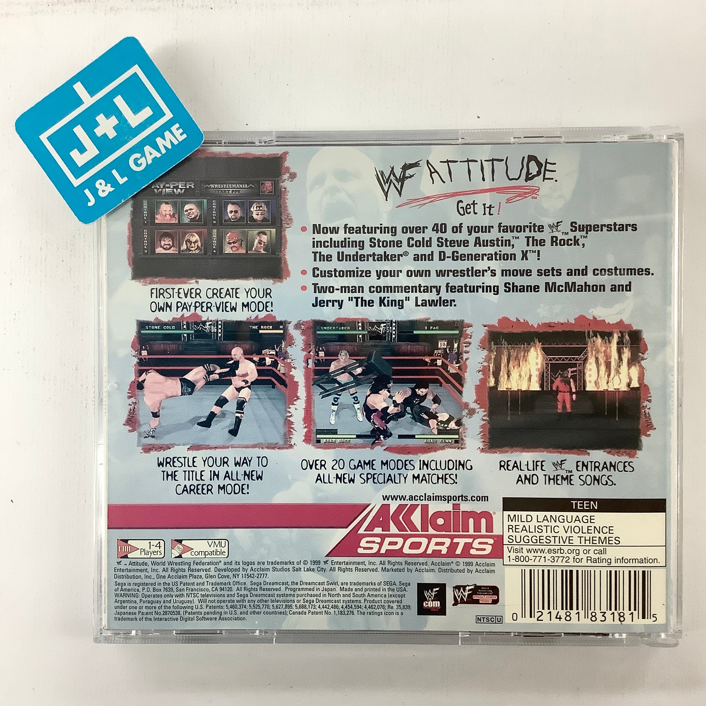 WWF Attitude - (DC) SEGA Dreamcast [Pre-Owned] Video Games Acclaim   