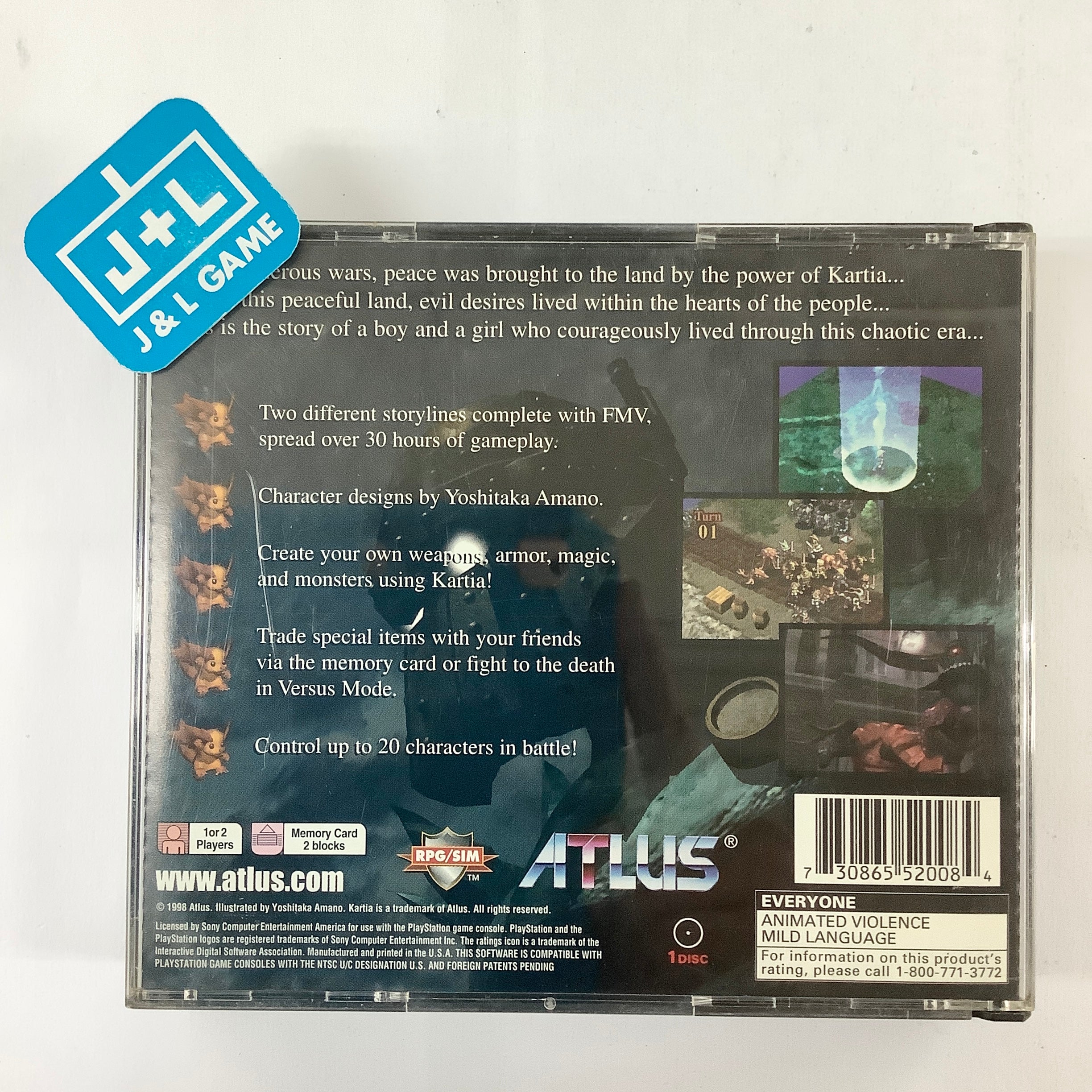 Kartia: The Word of Fate - (PS1) PlayStation 1 [Pre-Owned] Video Games Atlus   