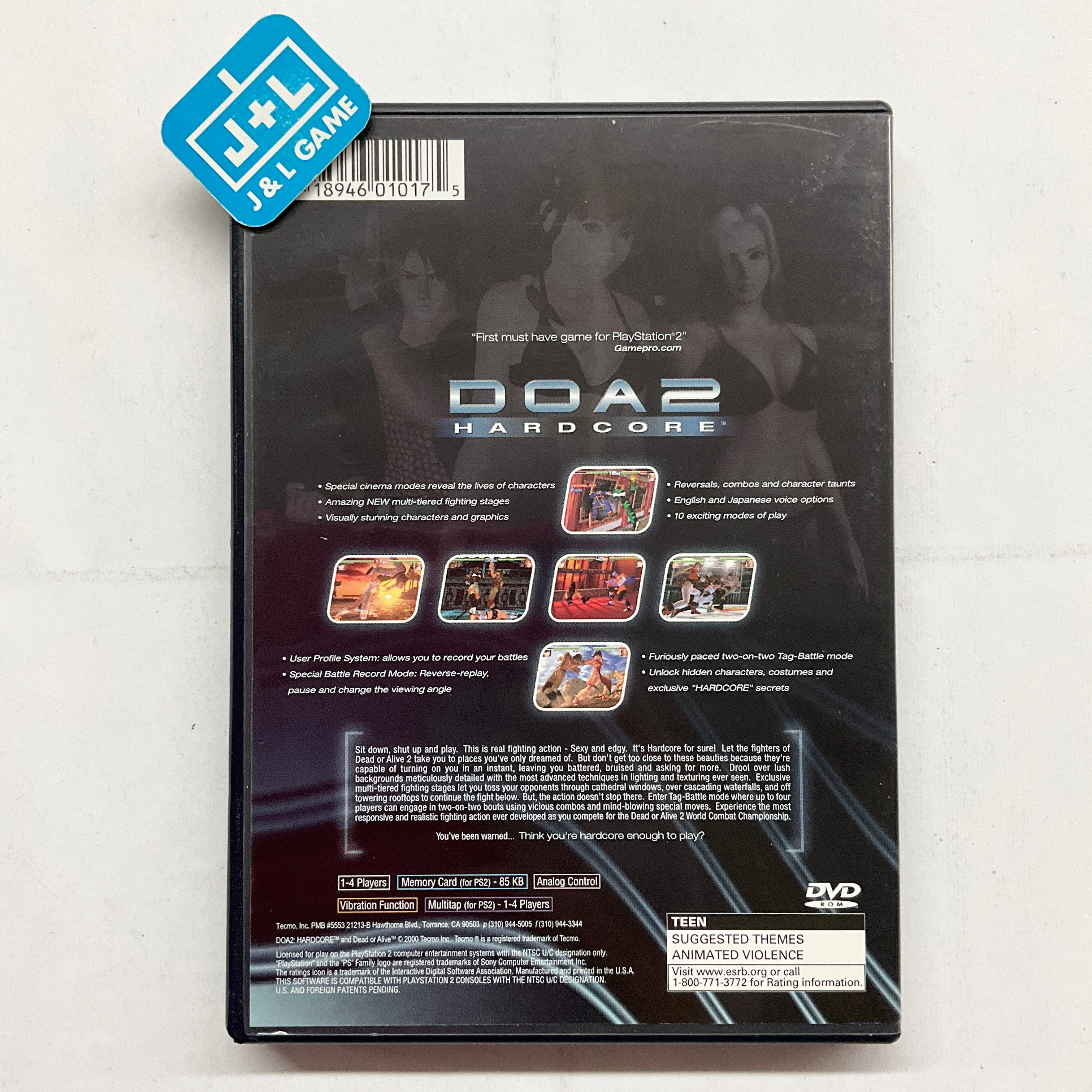 DOA2: Hardcore - (PS2) PlayStation 2 [Pre-Owned] Video Games Tecmo   