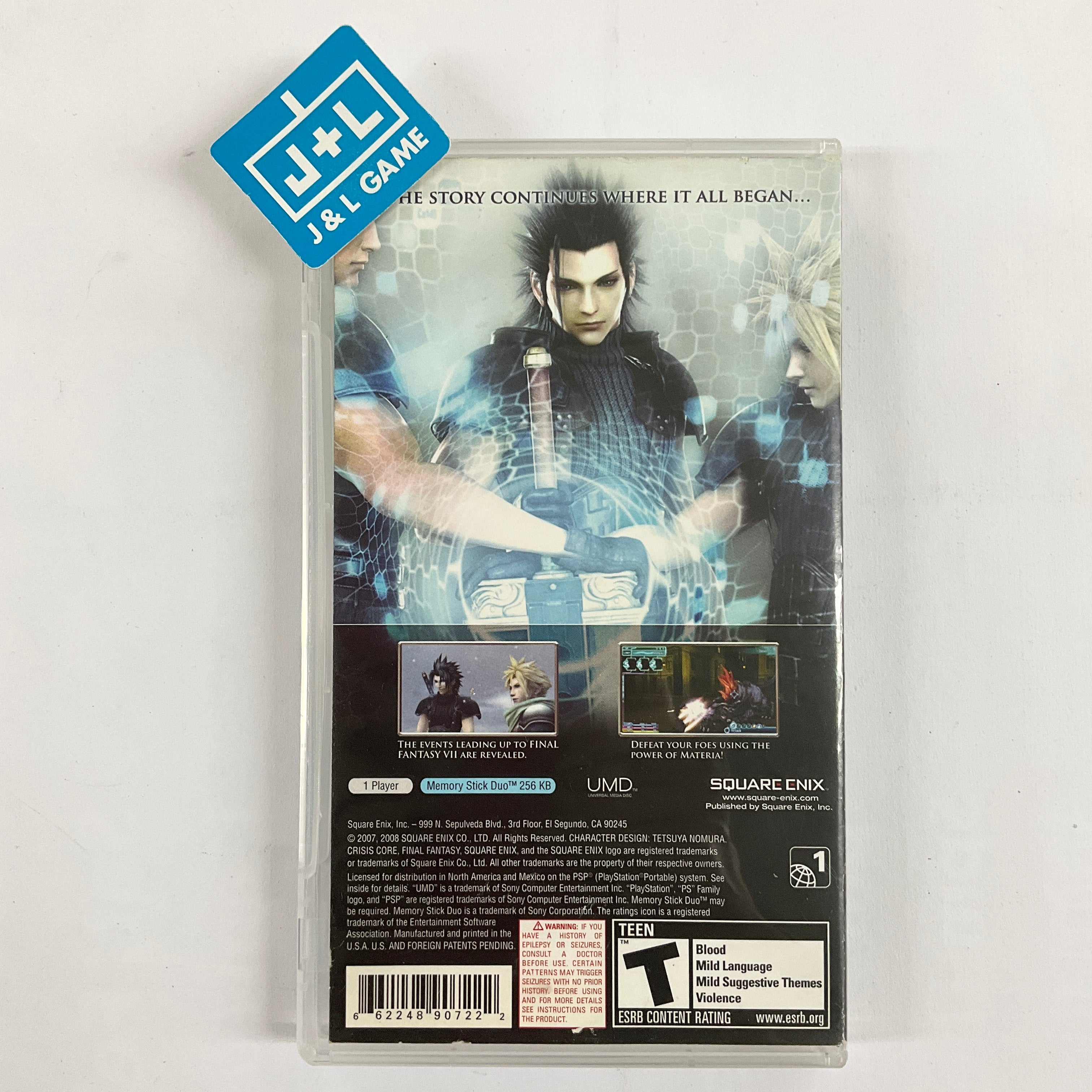 Crisis Core: Final Fantasy VII - (PSP) Playstation Portable [Pre-Owned] Video Games Square Enix   