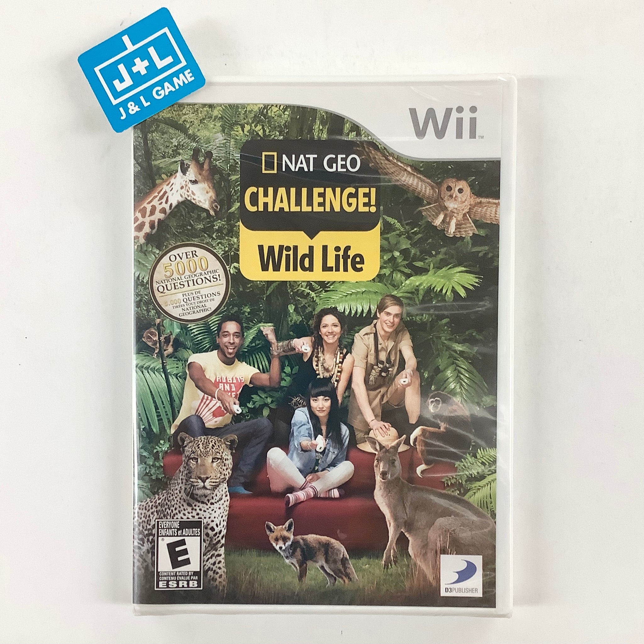 Nat Geo Challenge! Wild Life - Nintendo Wii Video Games D3Publisher   