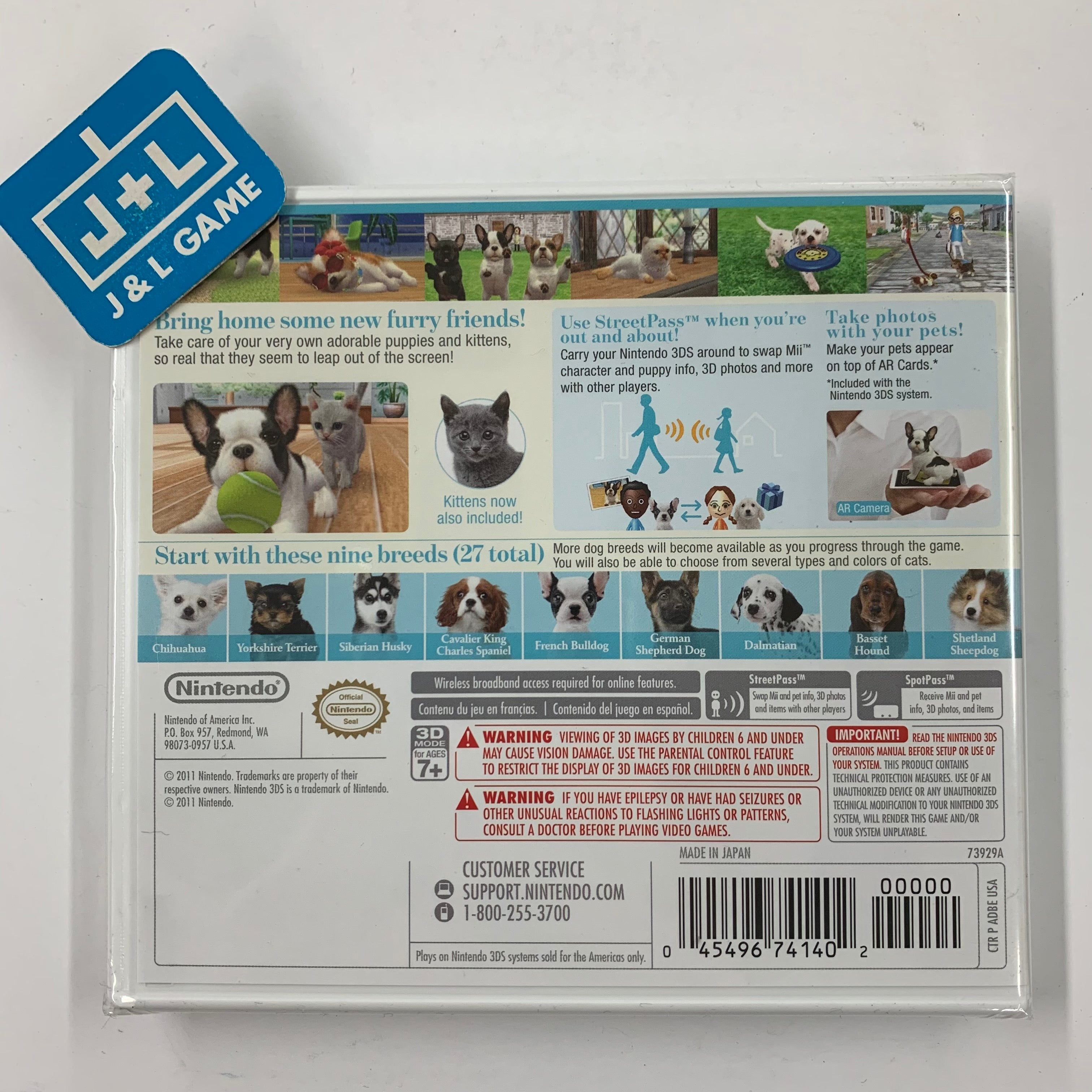 Nintendogs + Cats: French Bulldog & New Friends - Nintendo 3DS Video Games Nintendo   